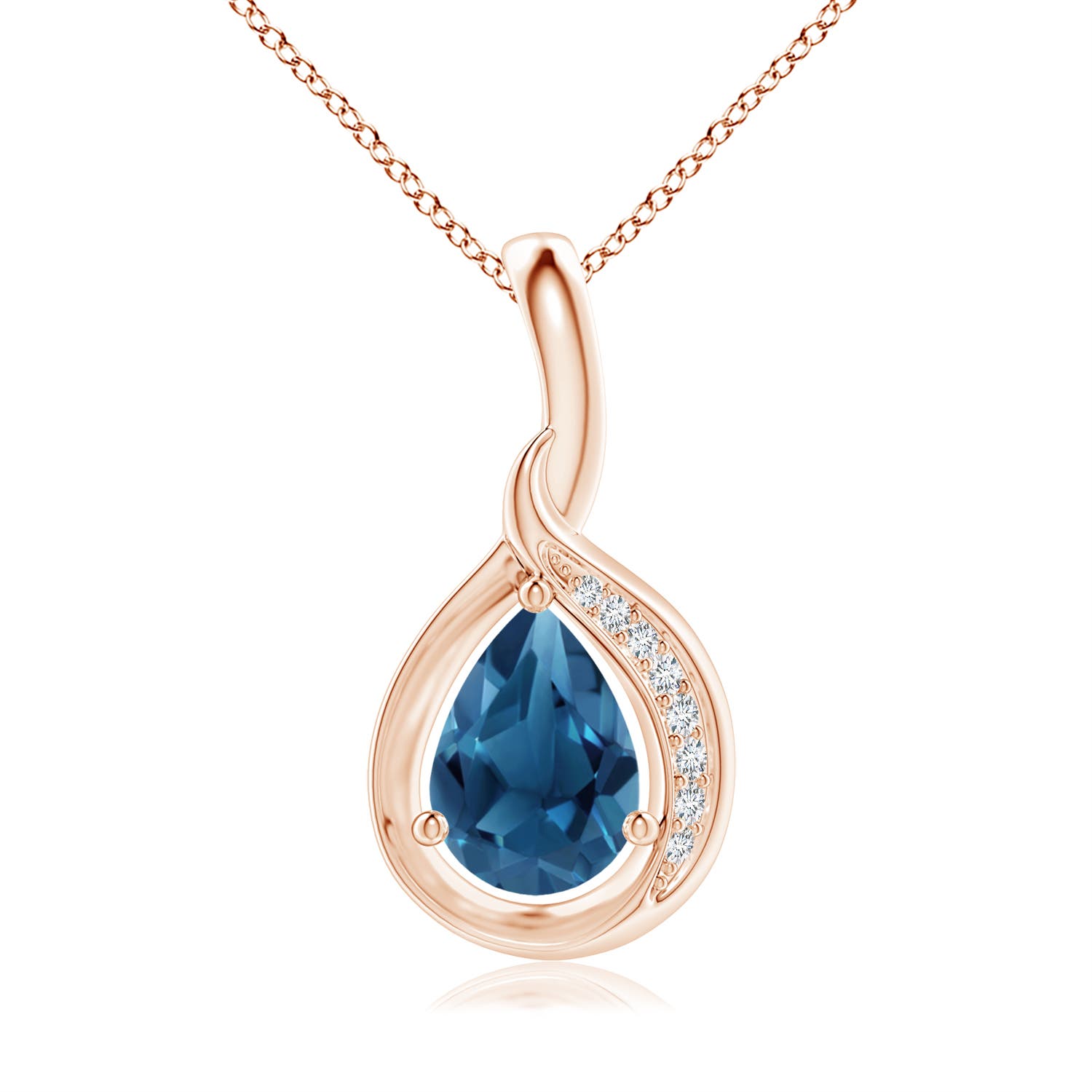 AA - London Blue Topaz / 0.83 CT / 14 KT Rose Gold