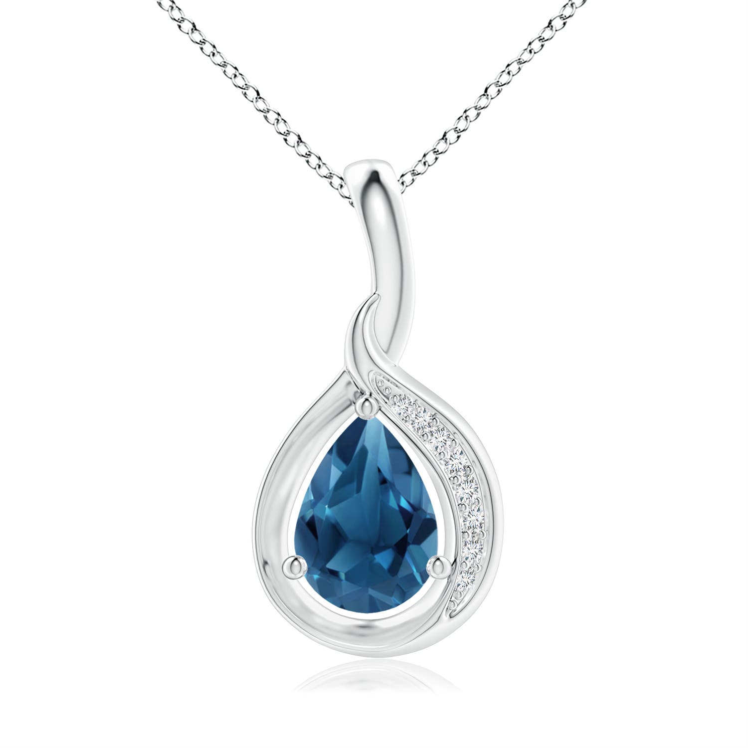 AA - London Blue Topaz / 0.83 CT / 14 KT White Gold