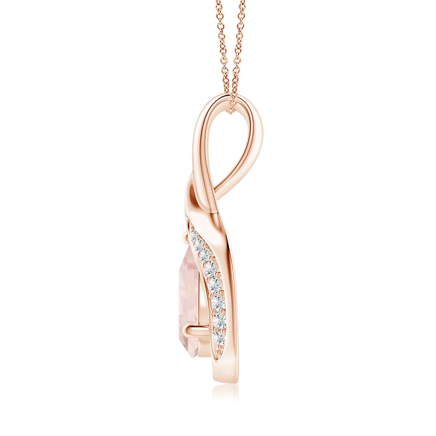 A - Morganite / 0.63 CT / 14 KT Rose Gold