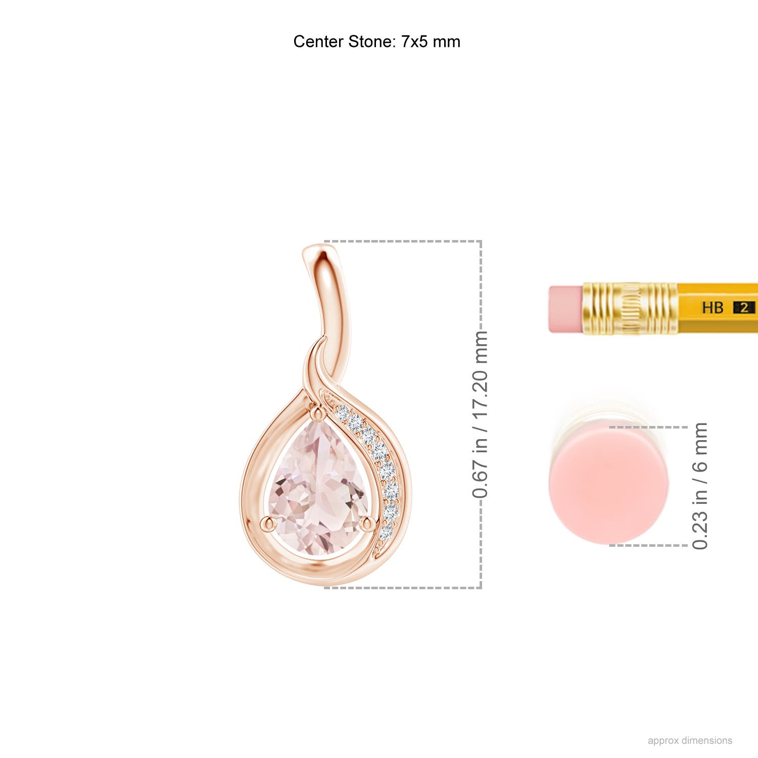 A - Morganite / 0.63 CT / 14 KT Rose Gold