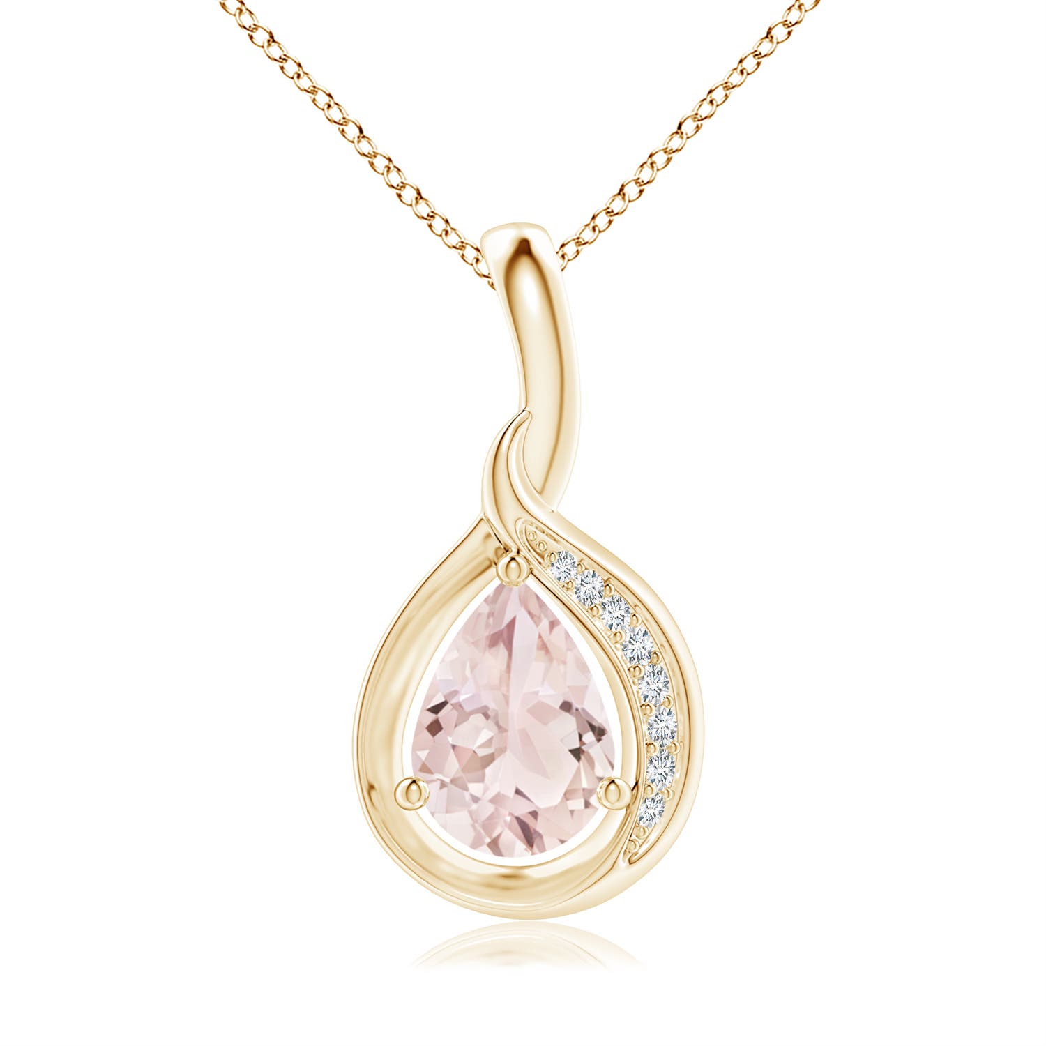 A - Morganite / 0.63 CT / 14 KT Yellow Gold