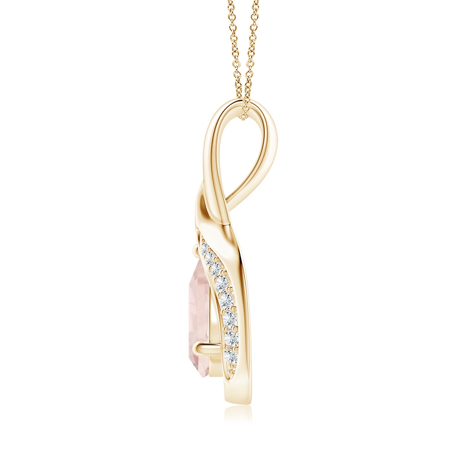 A - Morganite / 0.63 CT / 14 KT Yellow Gold