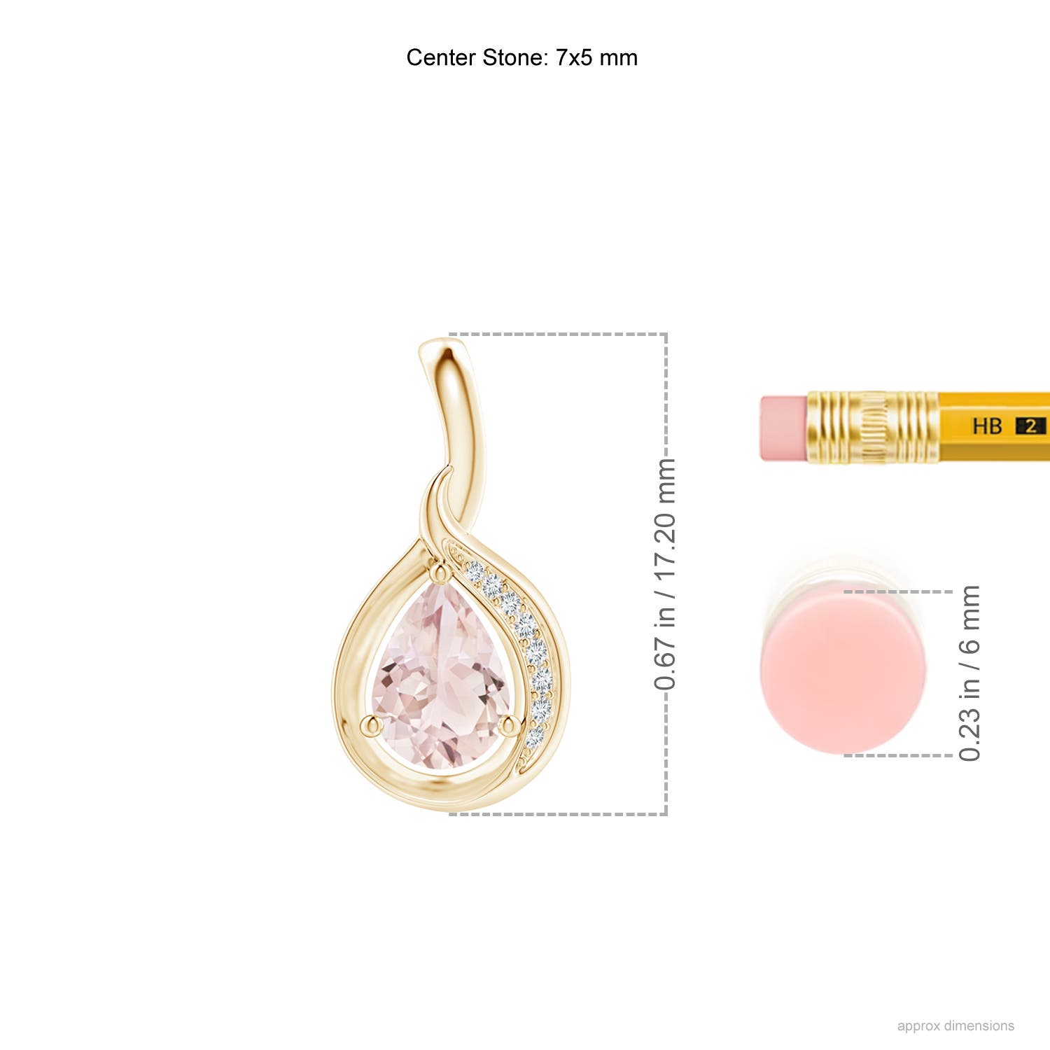 A - Morganite / 0.63 CT / 14 KT Yellow Gold