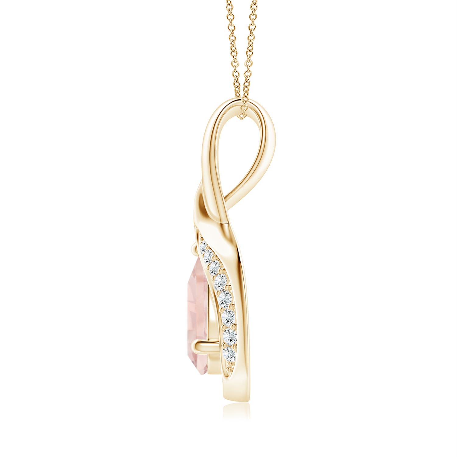 AA - Morganite / 0.63 CT / 14 KT Yellow Gold