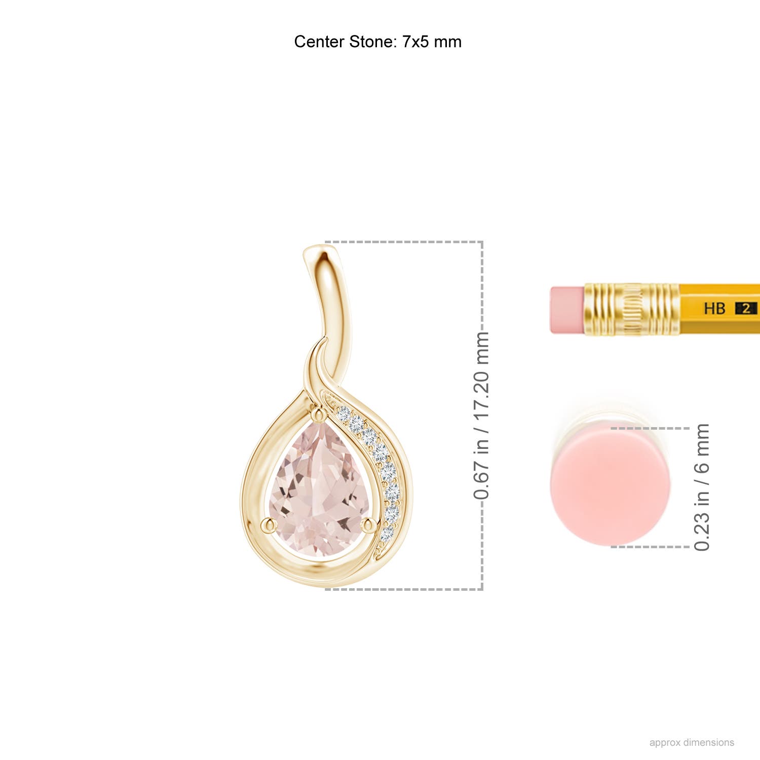 AA - Morganite / 0.63 CT / 14 KT Yellow Gold