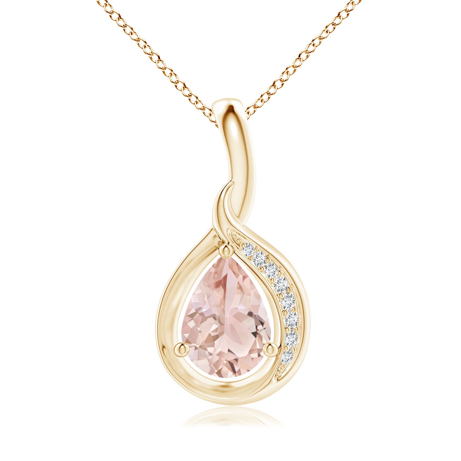 AAA - Morganite / 0.63 CT / 14 KT Yellow Gold