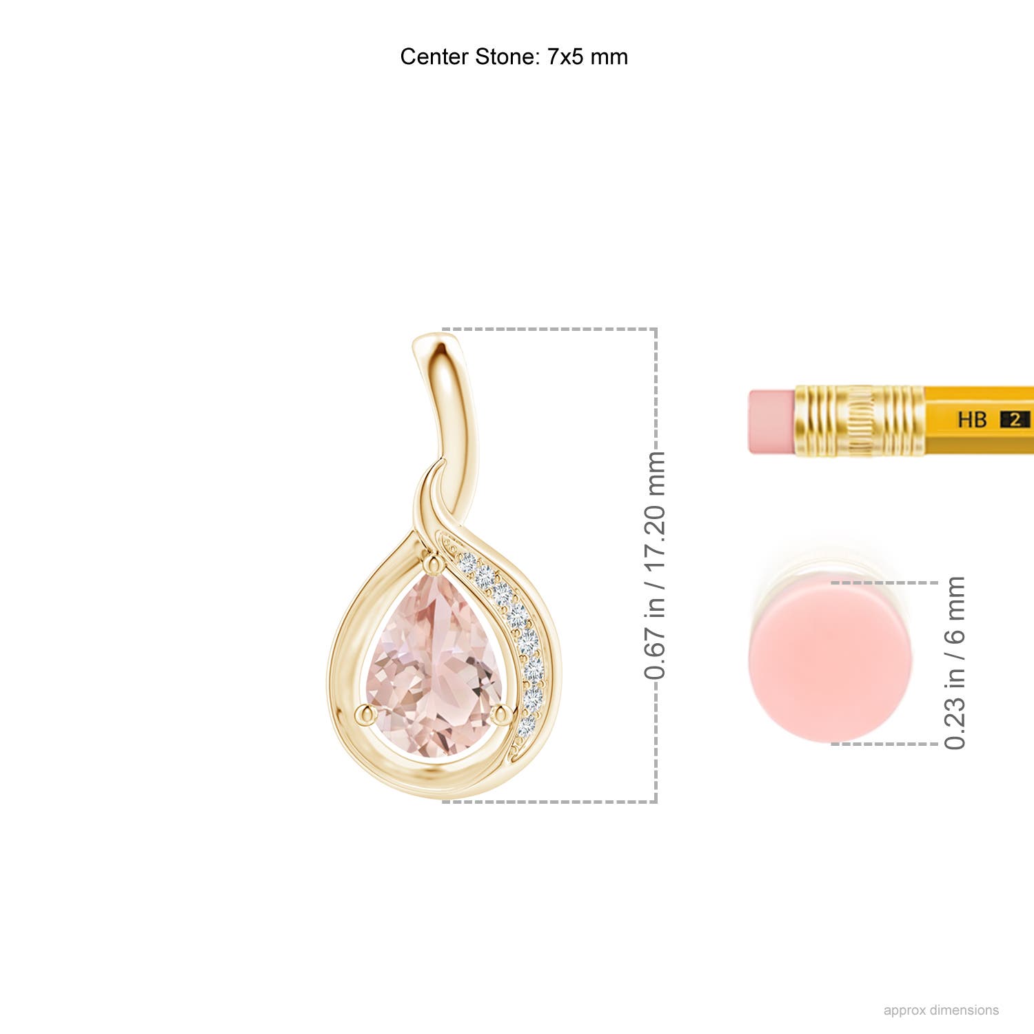 AAA - Morganite / 0.63 CT / 14 KT Yellow Gold