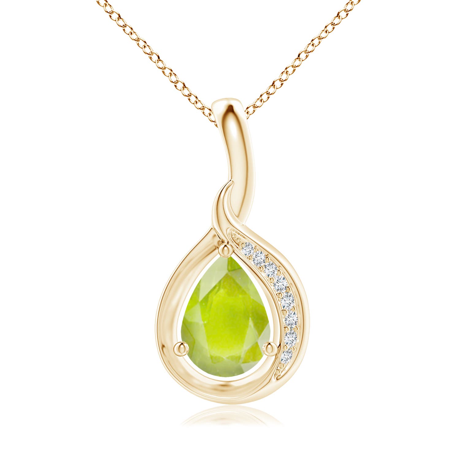 A - Peridot / 0.73 CT / 14 KT Yellow Gold