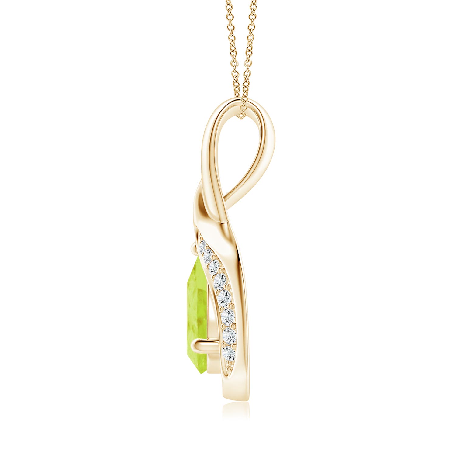 A - Peridot / 0.73 CT / 14 KT Yellow Gold