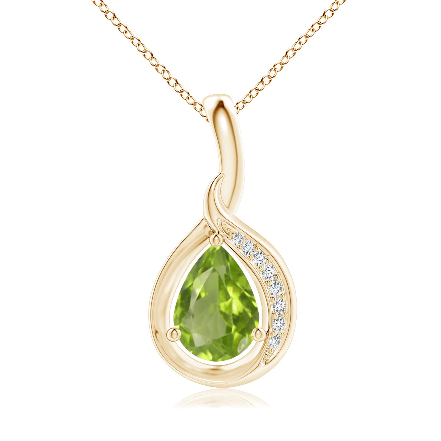 AA - Peridot / 0.73 CT / 14 KT Yellow Gold