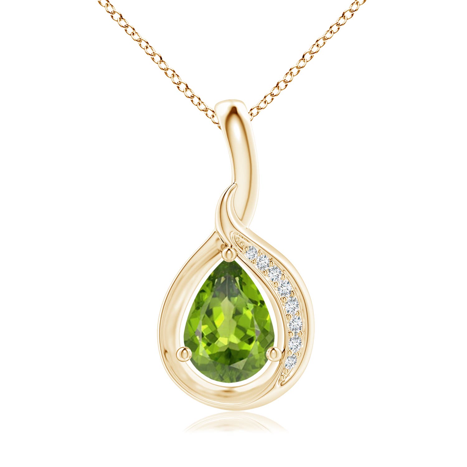 AAA - Peridot / 0.73 CT / 14 KT Yellow Gold