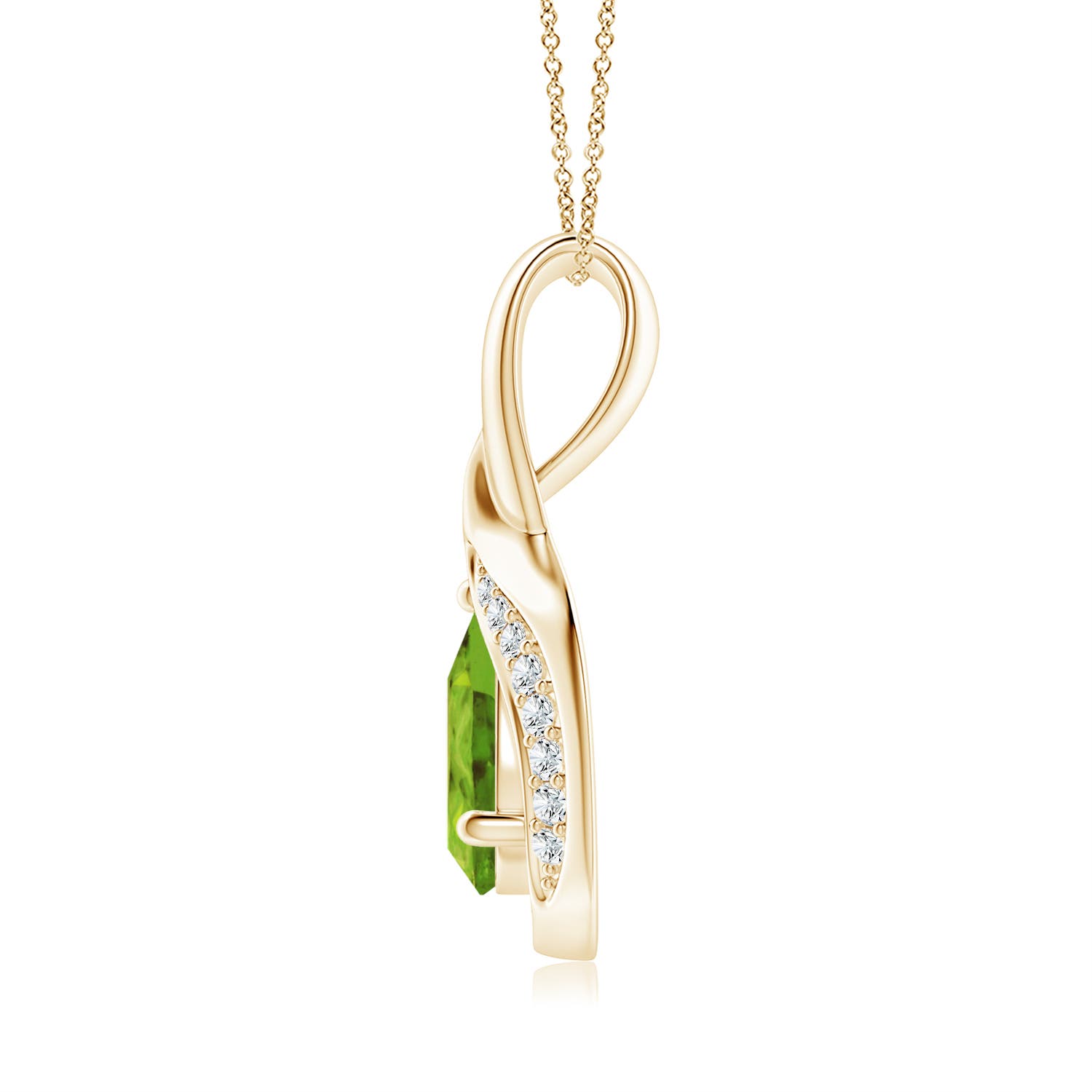 AAA - Peridot / 0.73 CT / 14 KT Yellow Gold