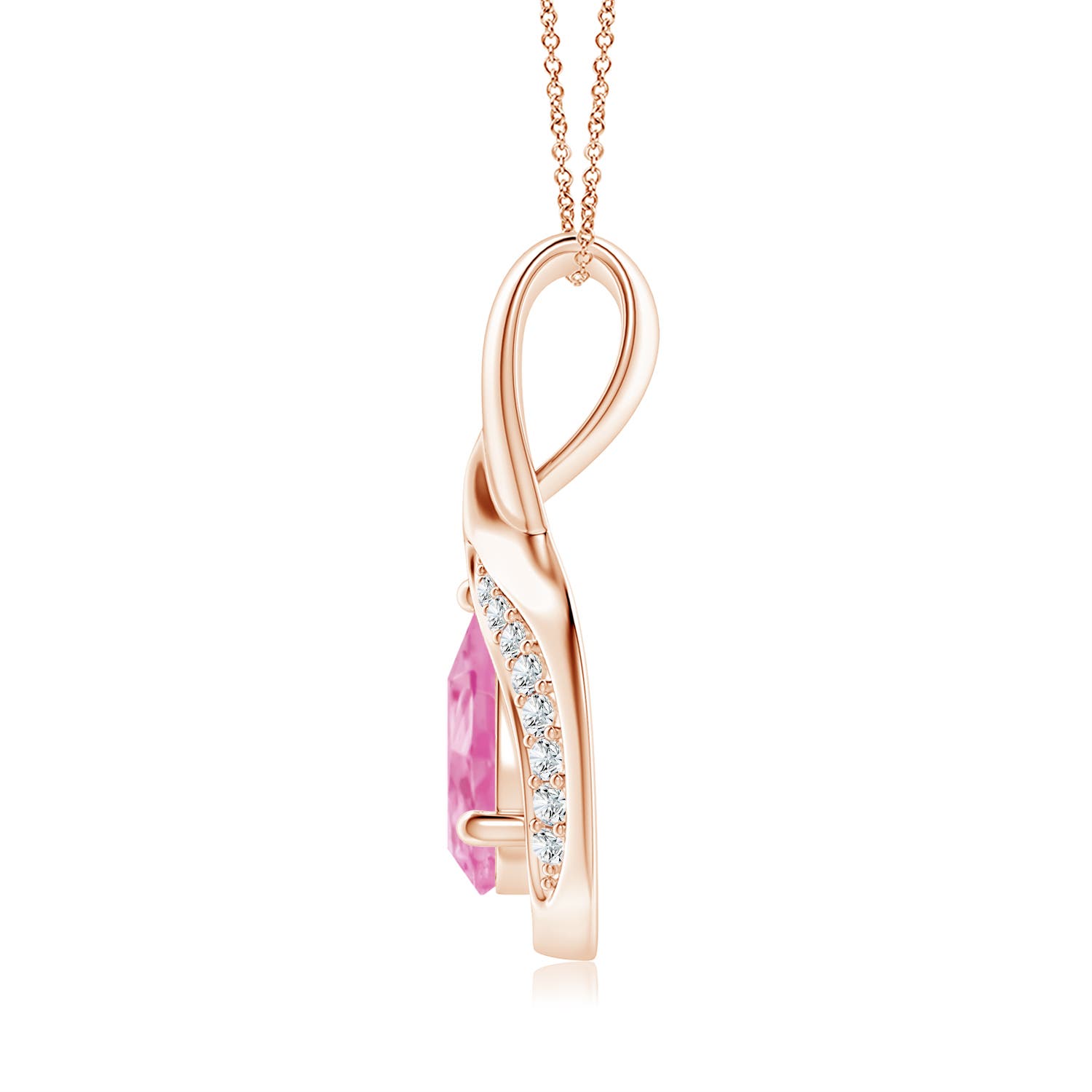 A - Pink Sapphire / 0.78 CT / 14 KT Rose Gold