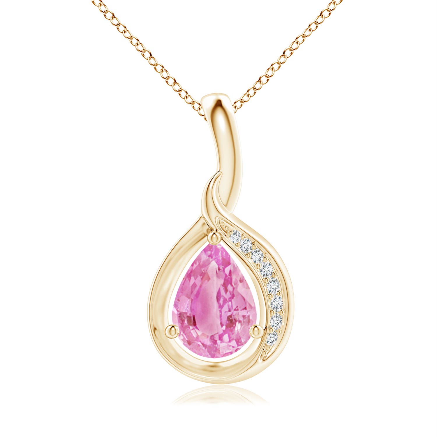 A - Pink Sapphire / 0.78 CT / 14 KT Yellow Gold