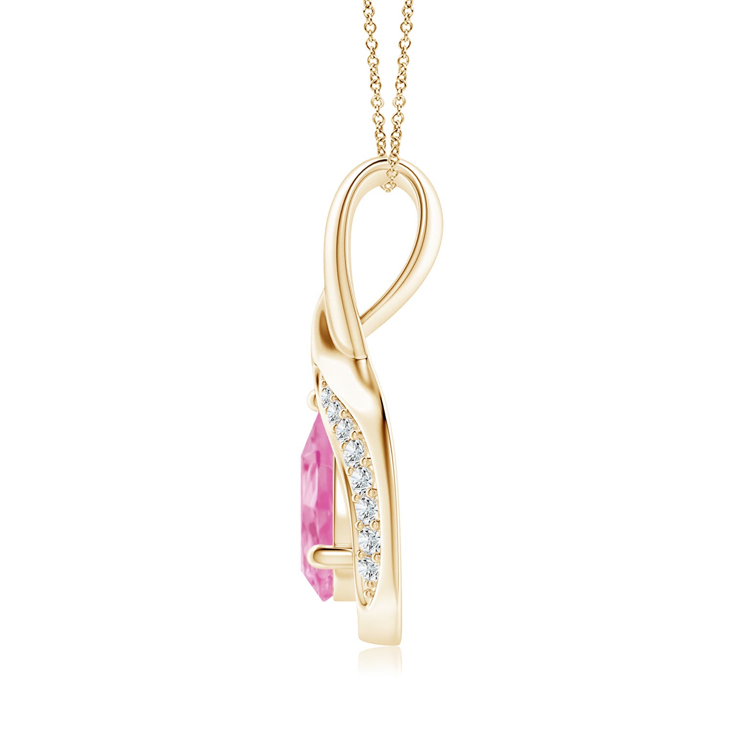 A - Pink Sapphire / 0.78 CT / 14 KT Yellow Gold