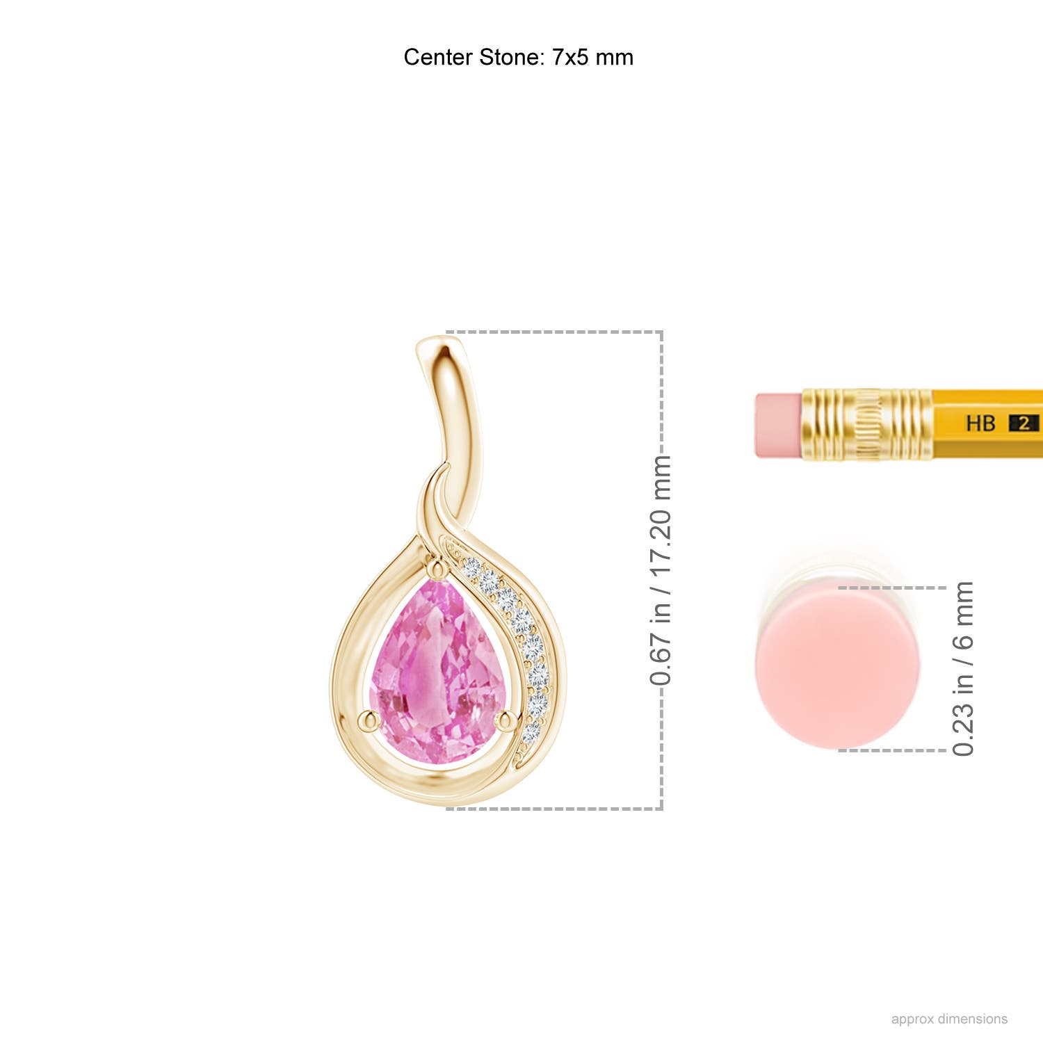 A - Pink Sapphire / 0.78 CT / 14 KT Yellow Gold