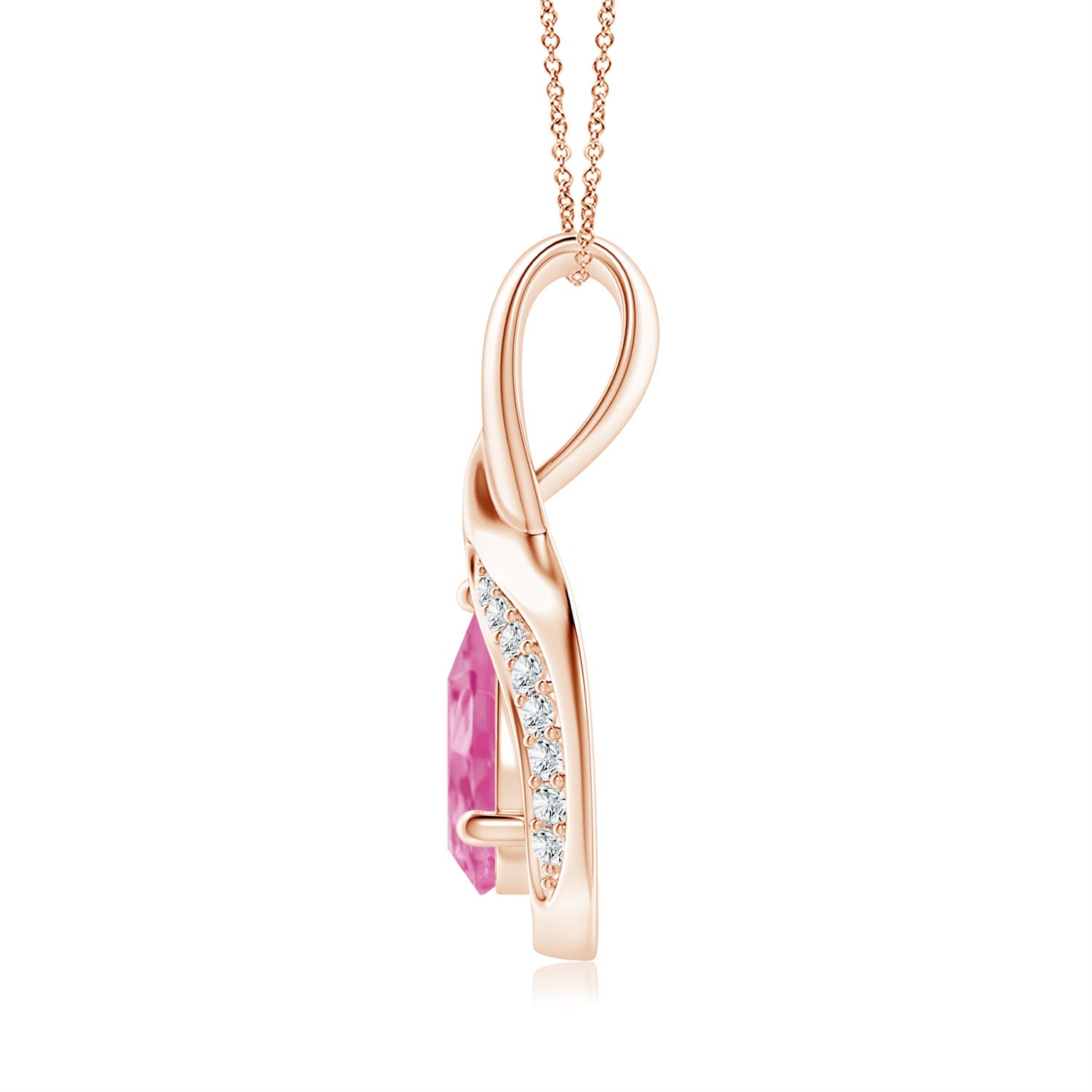 AA - Pink Sapphire / 0.78 CT / 14 KT Rose Gold