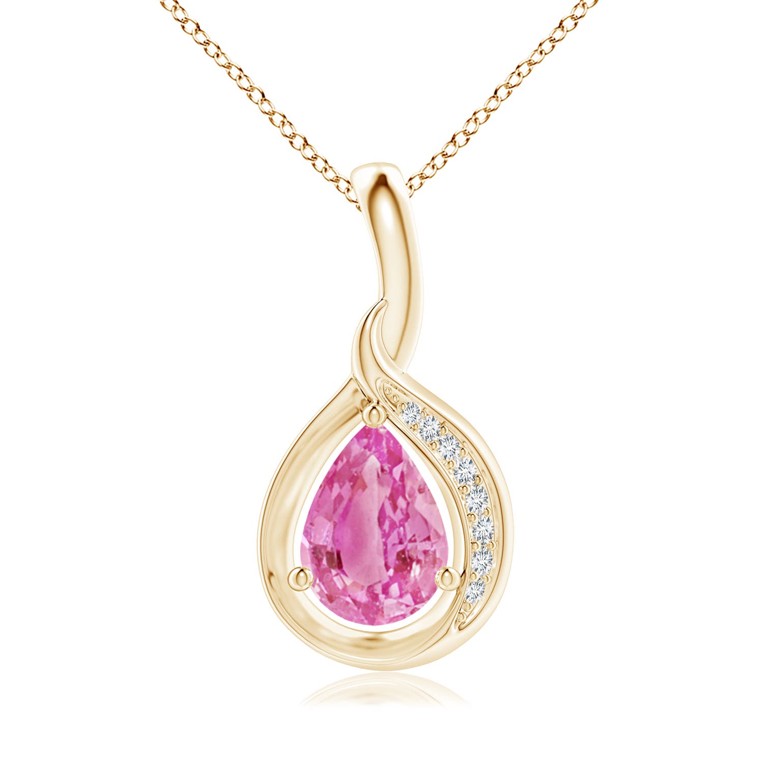 AA - Pink Sapphire / 0.78 CT / 14 KT Yellow Gold