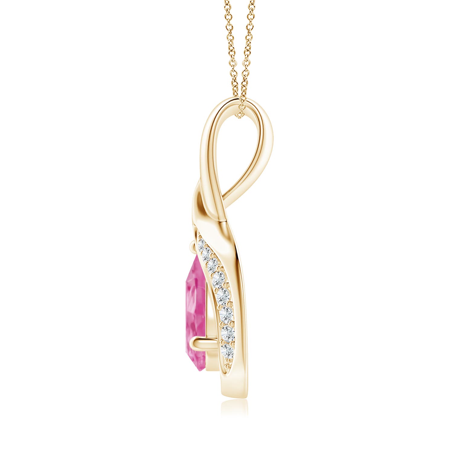 AA - Pink Sapphire / 0.78 CT / 14 KT Yellow Gold