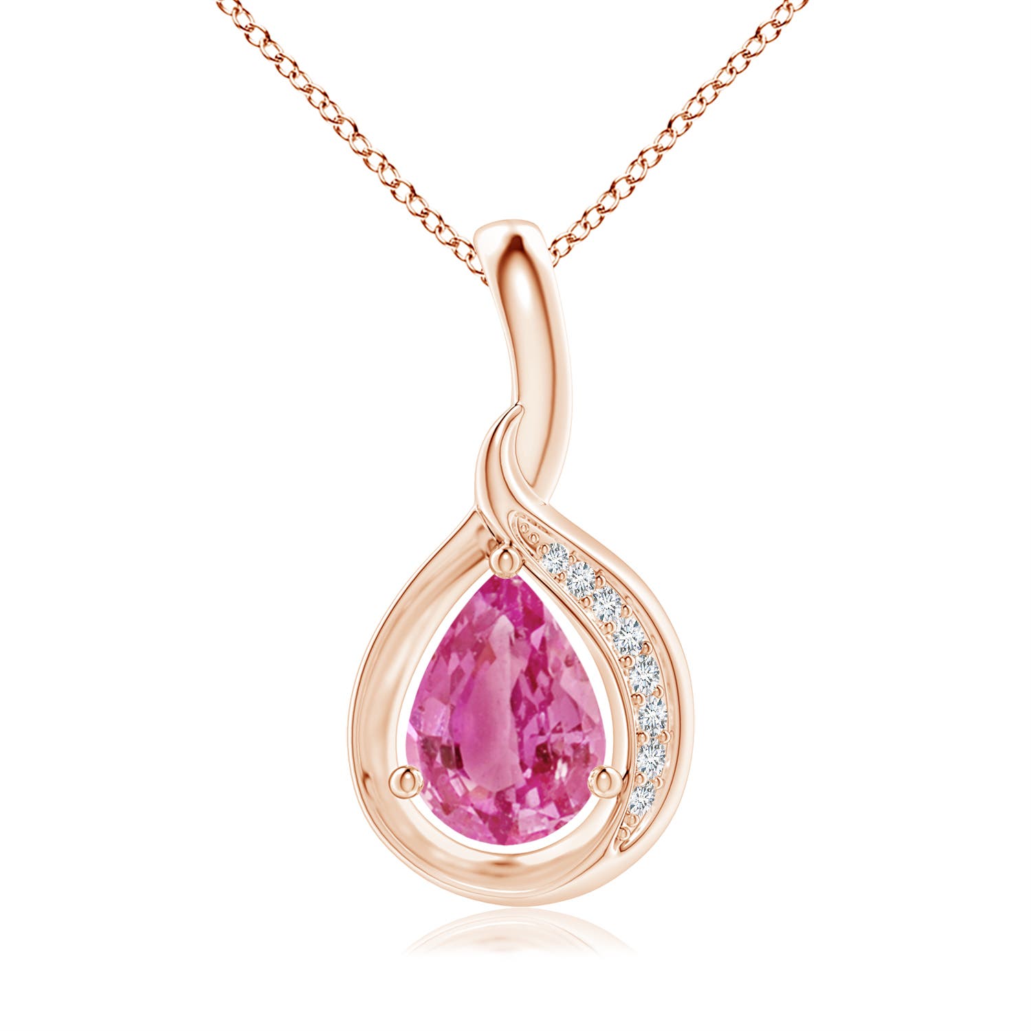 AAA - Pink Sapphire / 0.78 CT / 14 KT Rose Gold