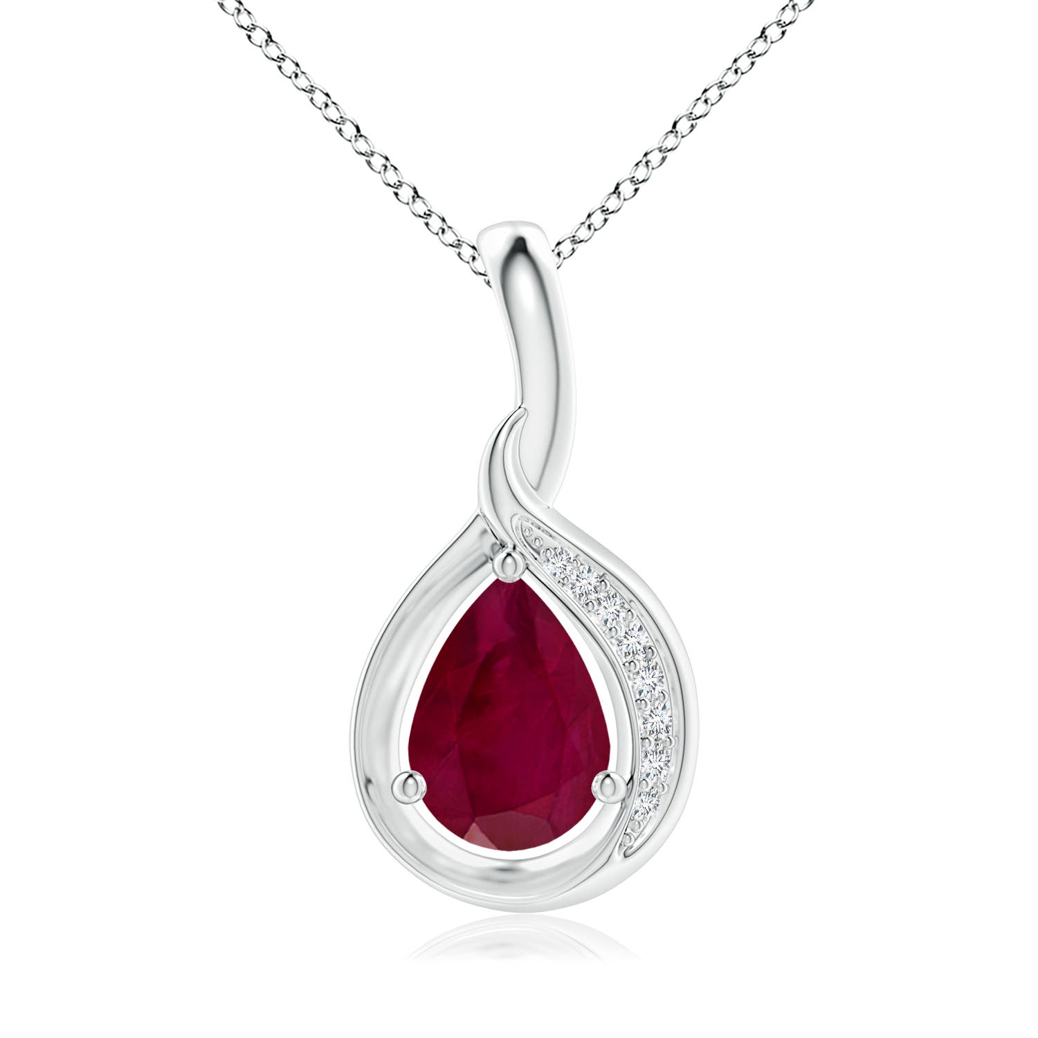 A - Ruby / 0.83 CT / 14 KT White Gold