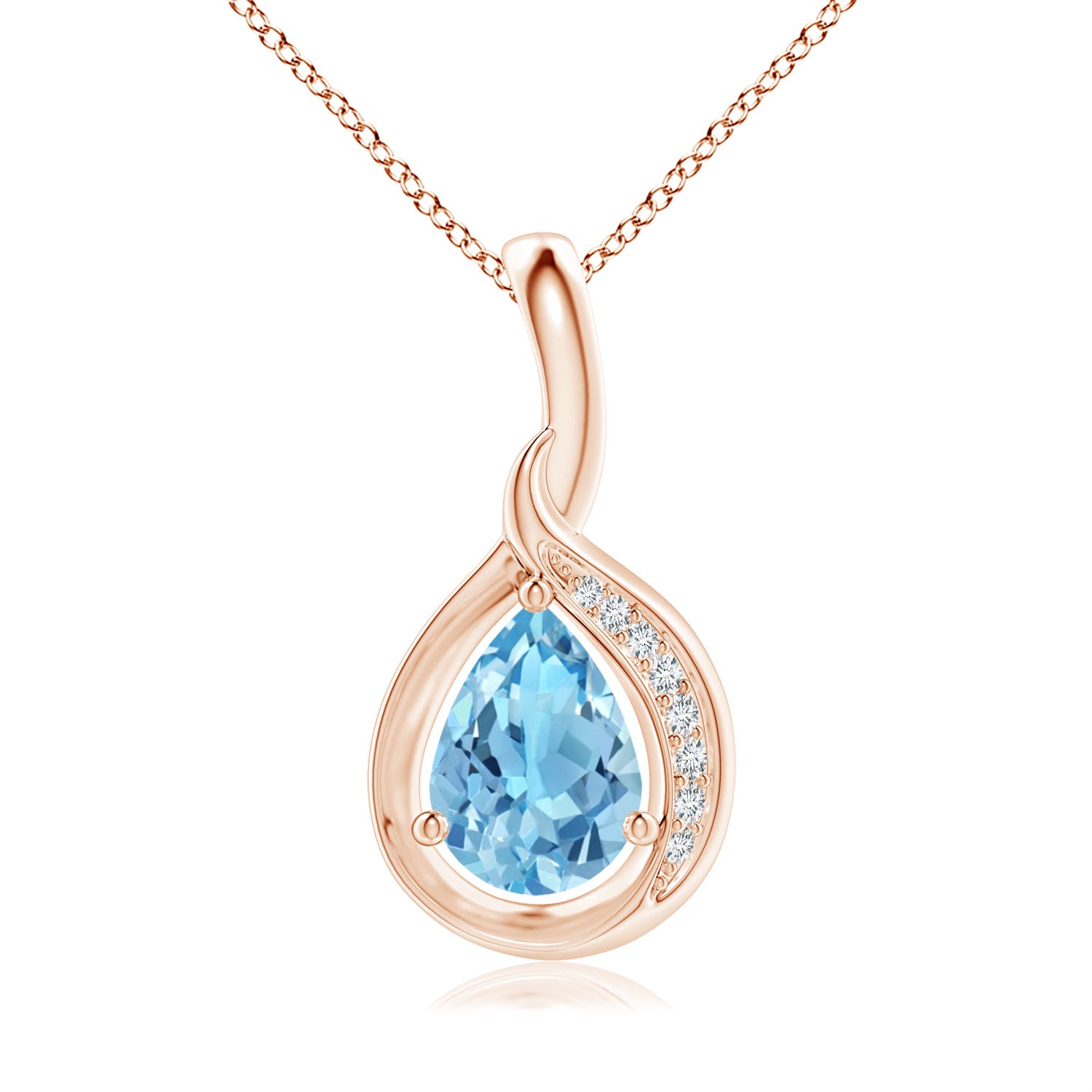 A - Swiss Blue Topaz / 0.83 CT / 14 KT Rose Gold