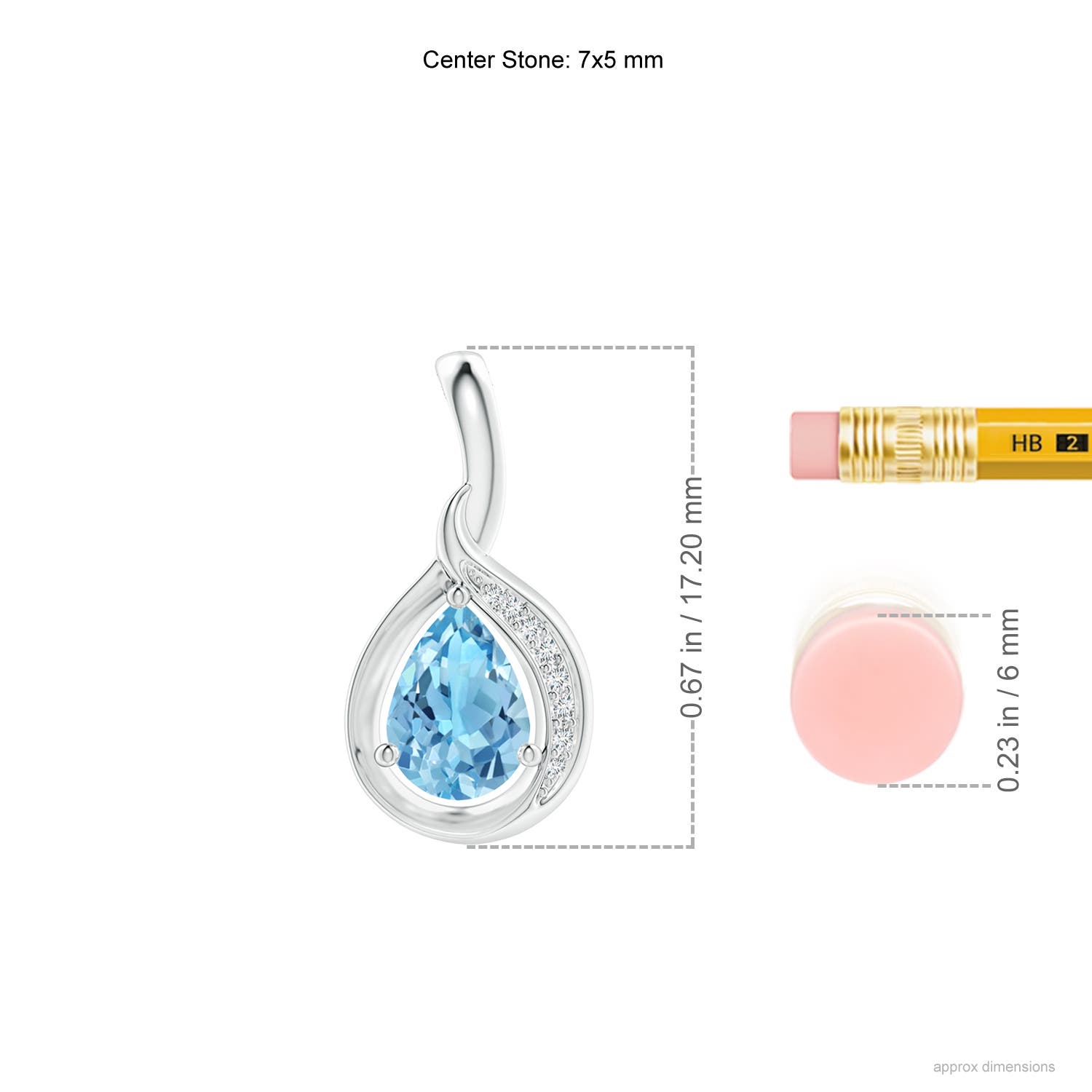 A - Swiss Blue Topaz / 0.83 CT / 14 KT White Gold