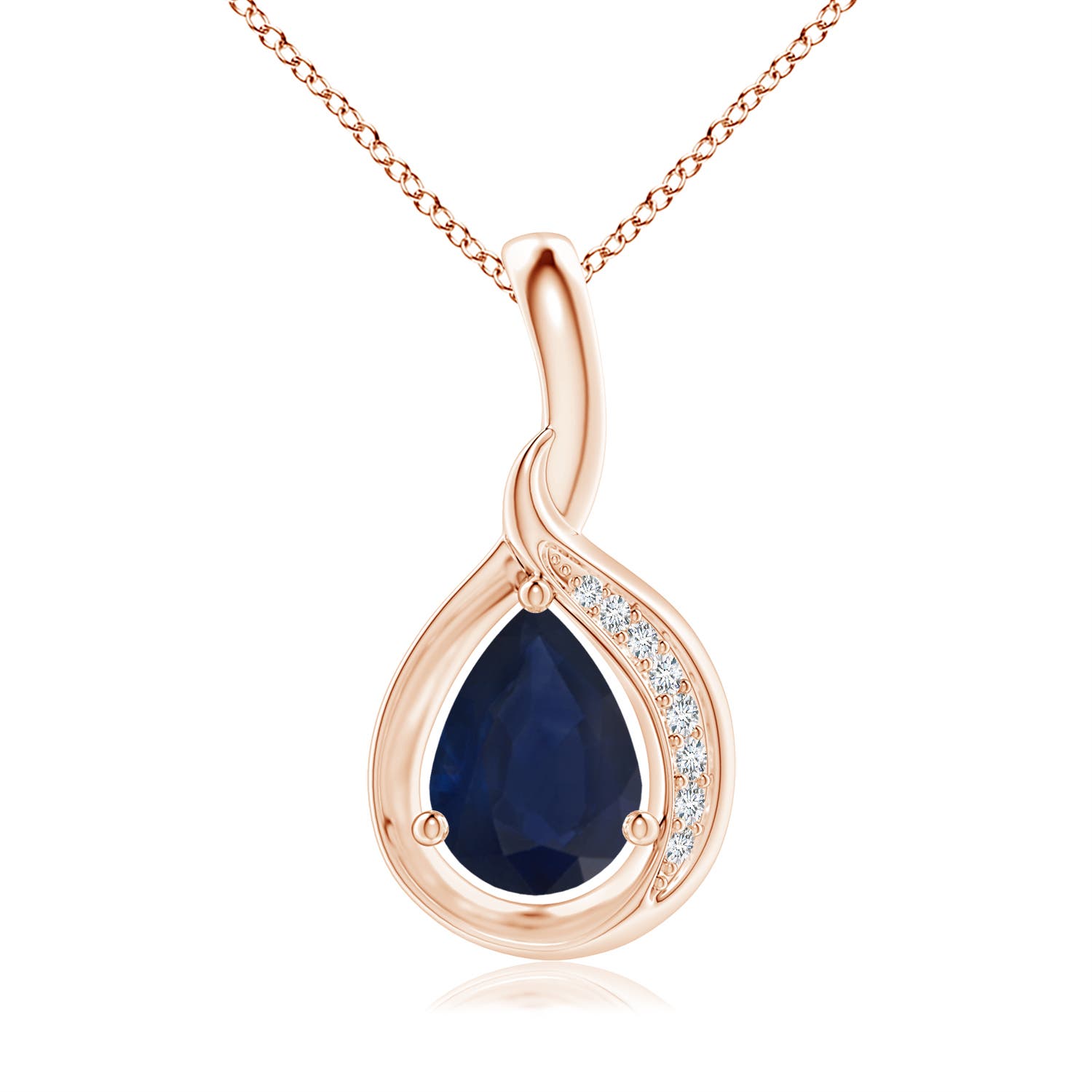 A - Blue Sapphire / 0.78 CT / 14 KT Rose Gold