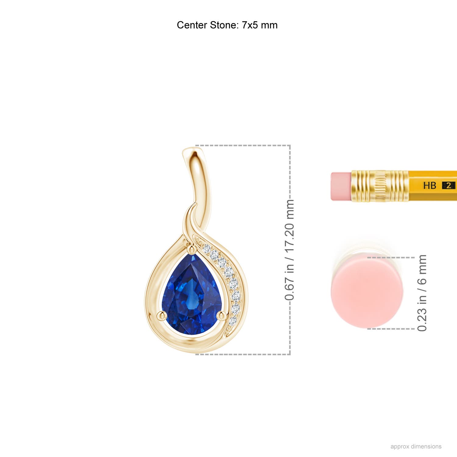 AAA - Blue Sapphire / 0.78 CT / 14 KT Yellow Gold