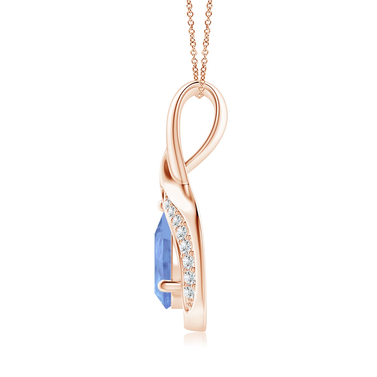 A - Tanzanite / 0.68 CT / 14 KT Rose Gold