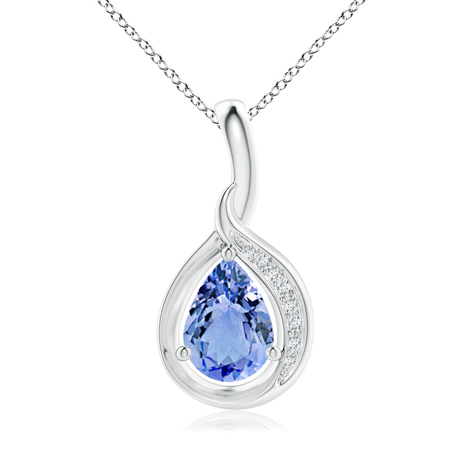 A - Tanzanite / 0.68 CT / 14 KT White Gold