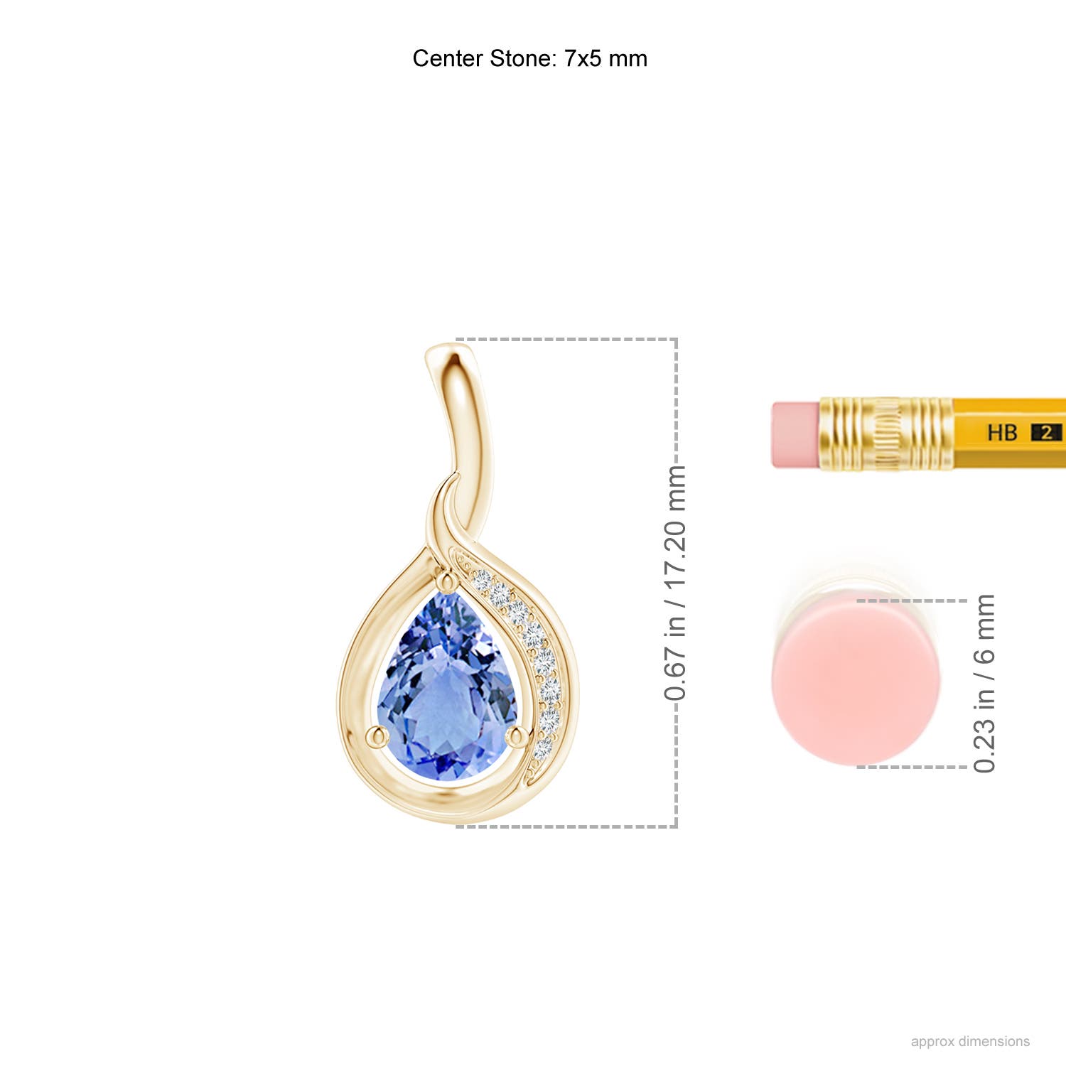 A - Tanzanite / 0.68 CT / 14 KT Yellow Gold