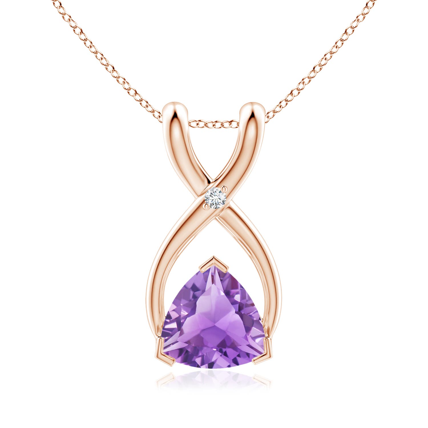 A - Amethyst / 0.41 CT / 14 KT Rose Gold