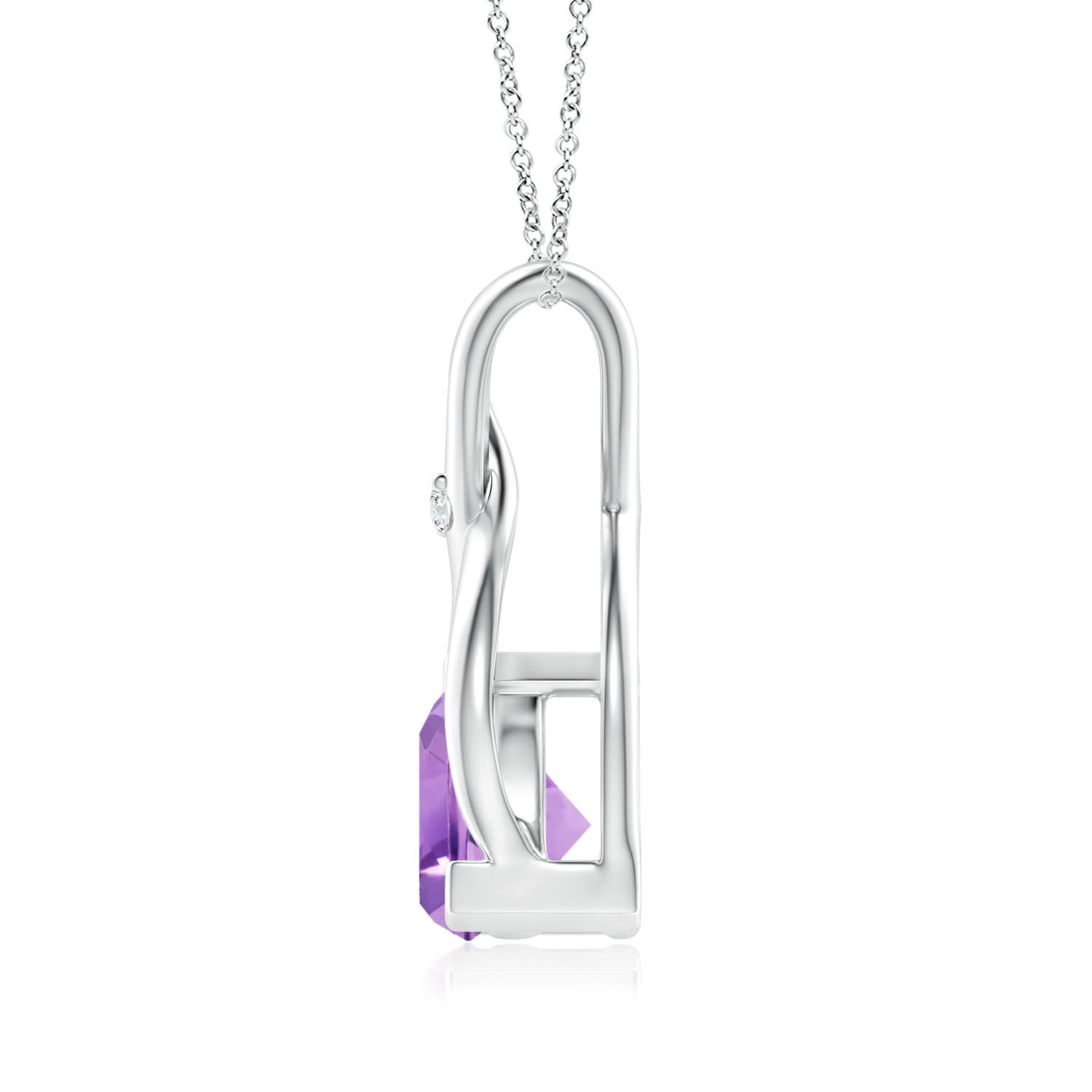 A - Amethyst / 0.41 CT / 14 KT White Gold