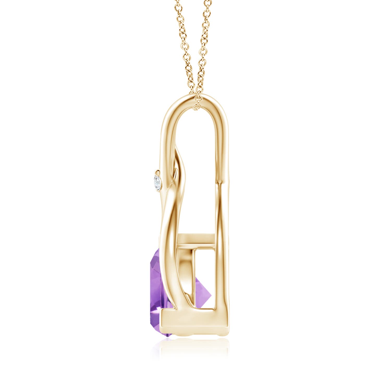 A - Amethyst / 0.41 CT / 14 KT Yellow Gold