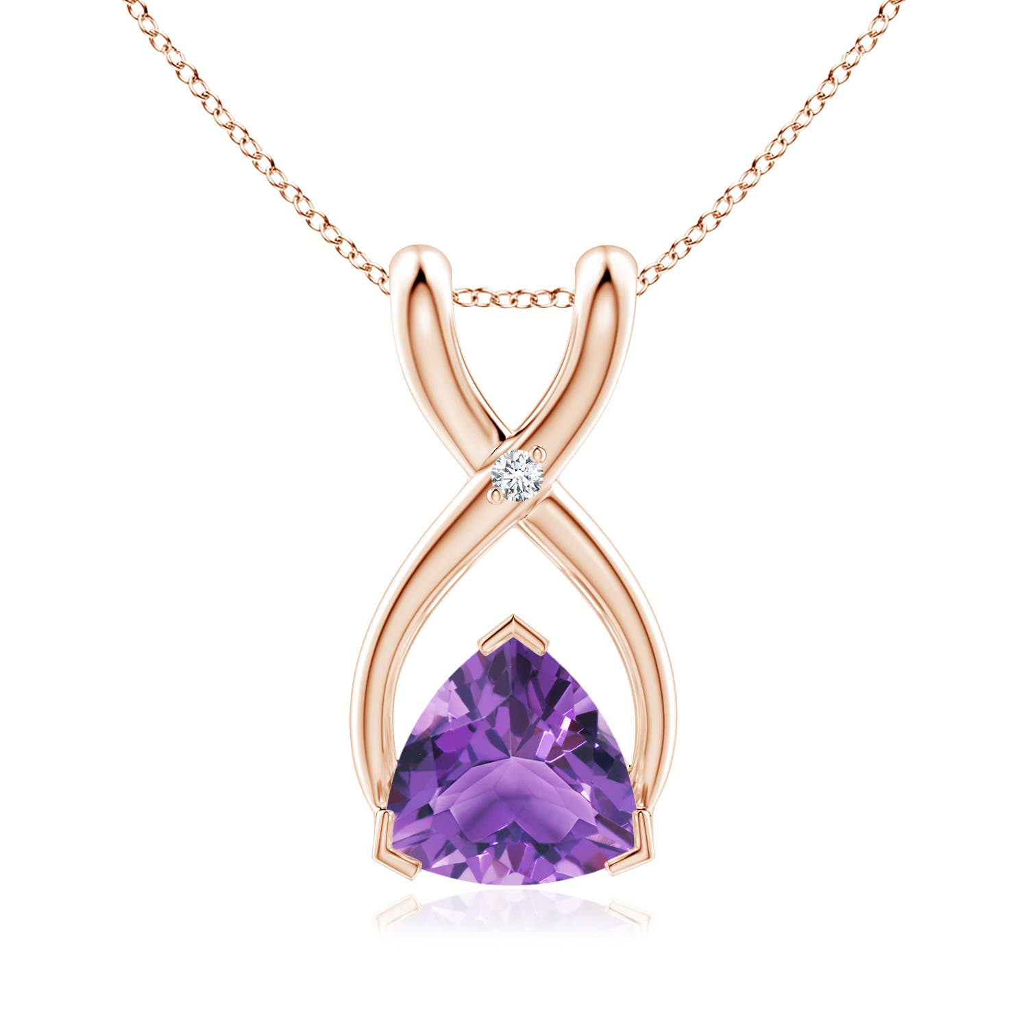 AA - Amethyst / 0.41 CT / 14 KT Rose Gold