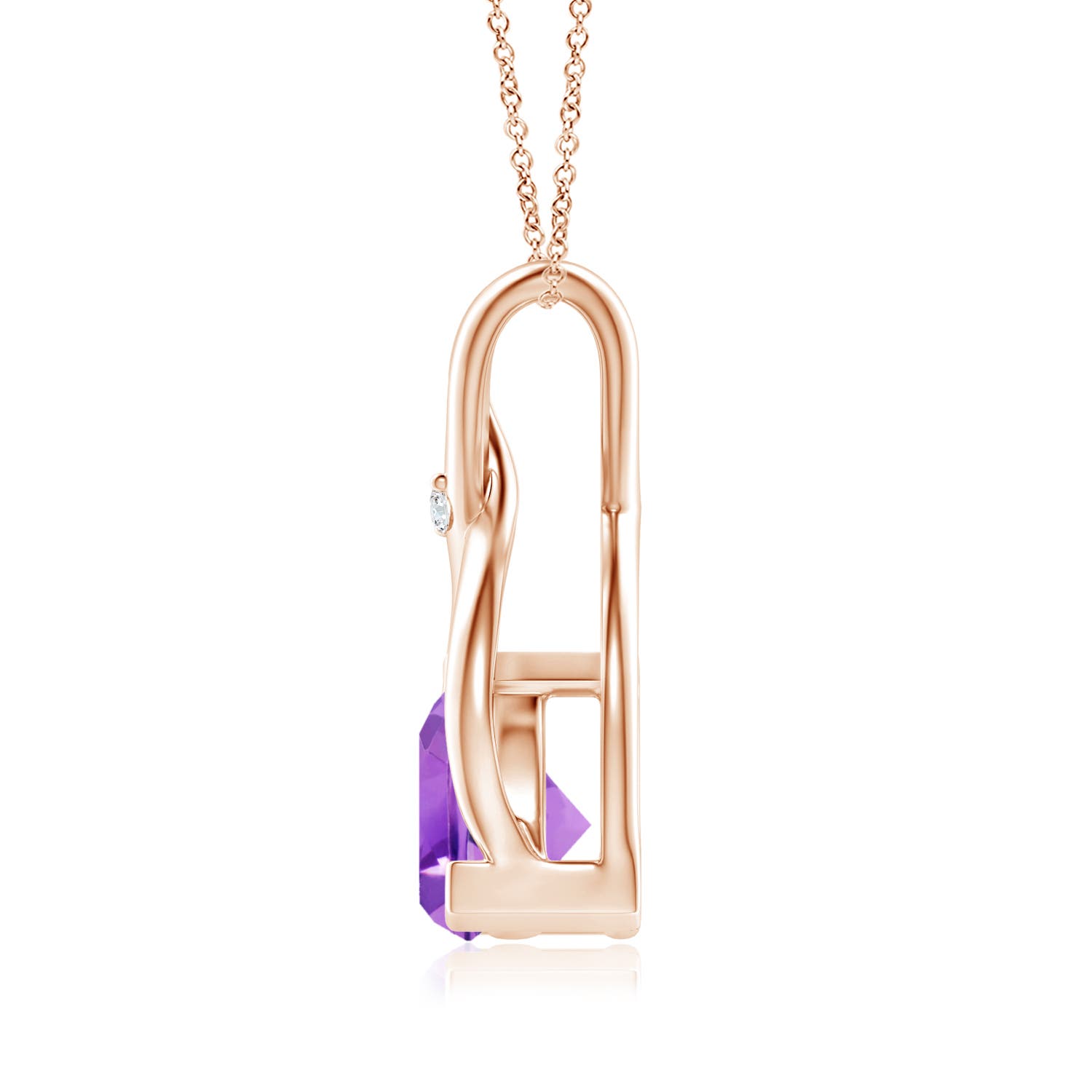 AA - Amethyst / 0.41 CT / 14 KT Rose Gold