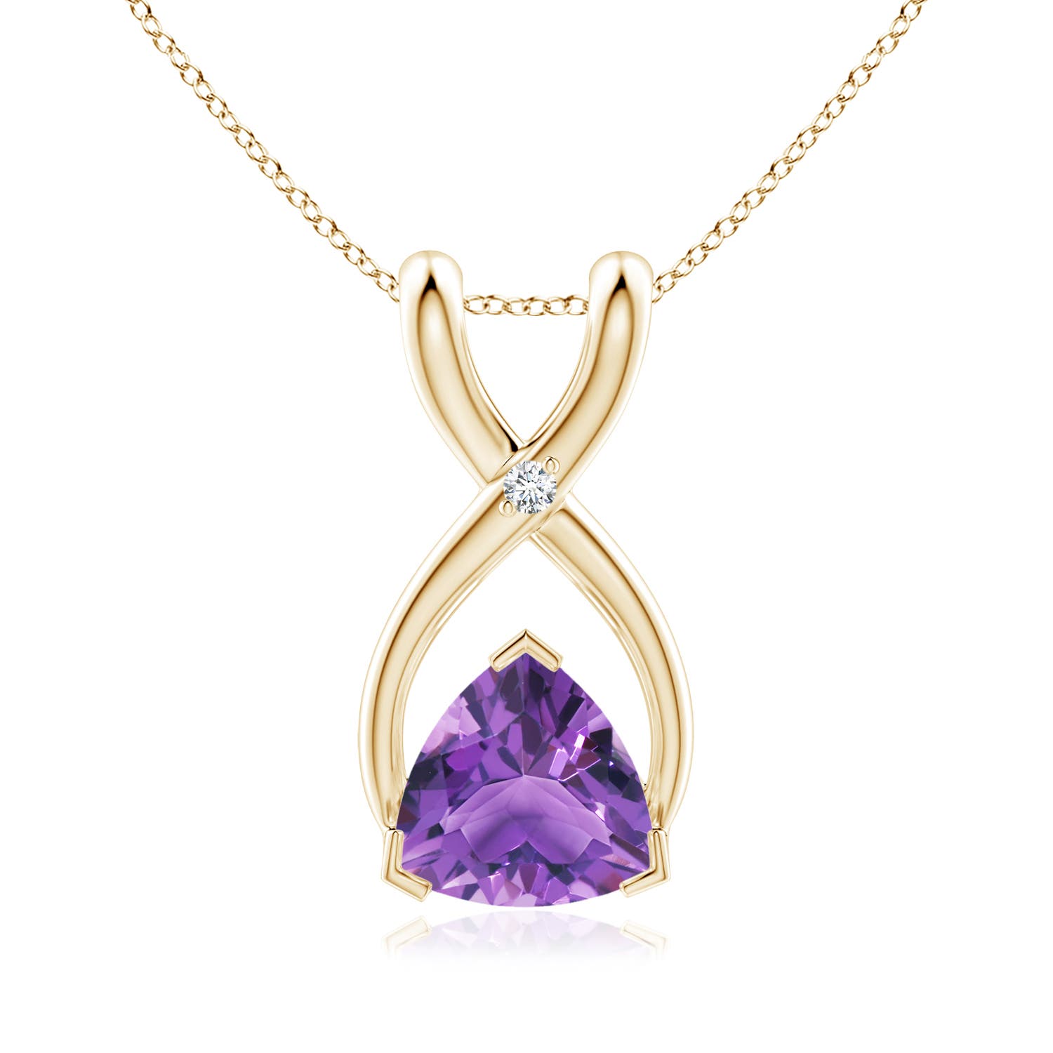 AA - Amethyst / 0.41 CT / 14 KT Yellow Gold