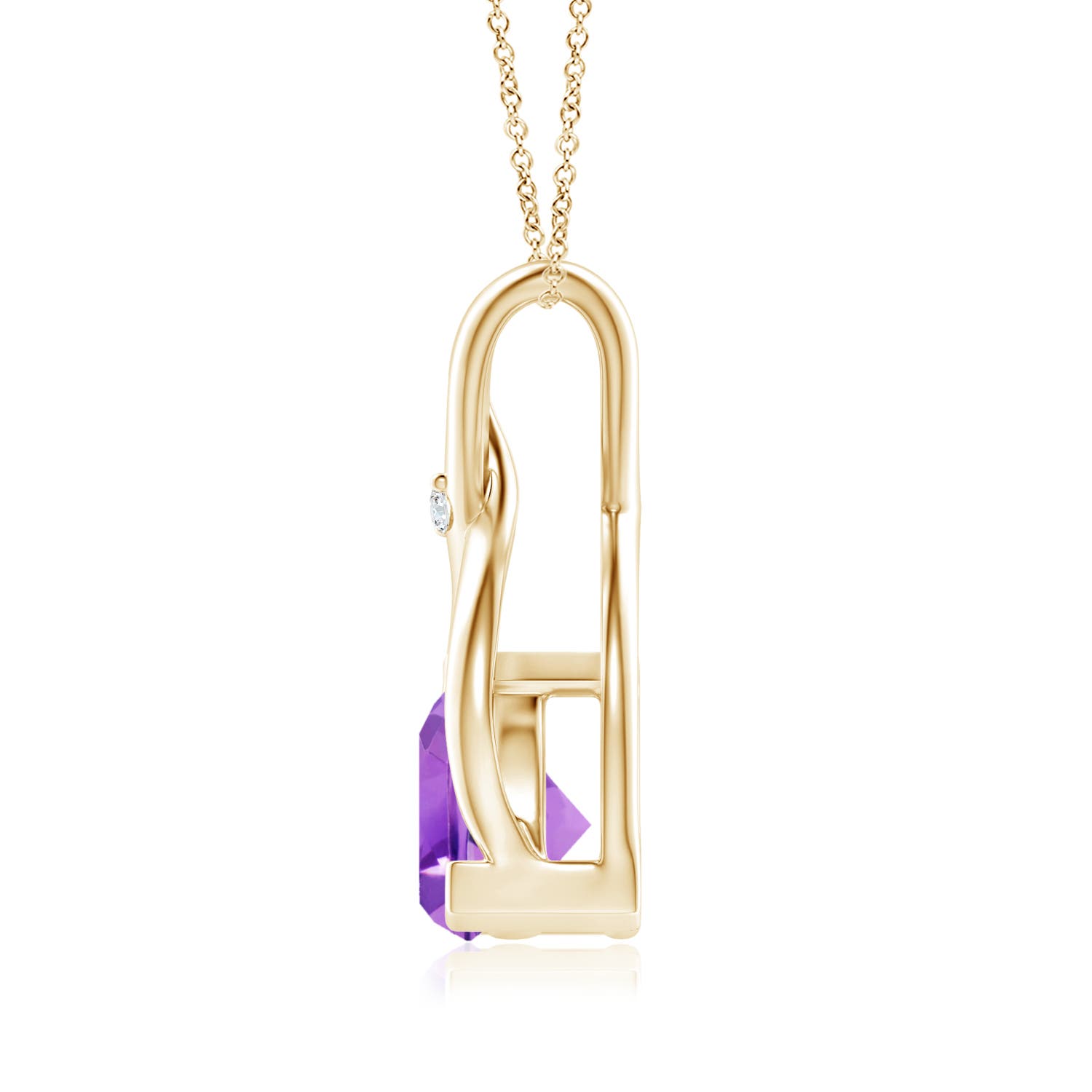 AA - Amethyst / 0.41 CT / 14 KT Yellow Gold