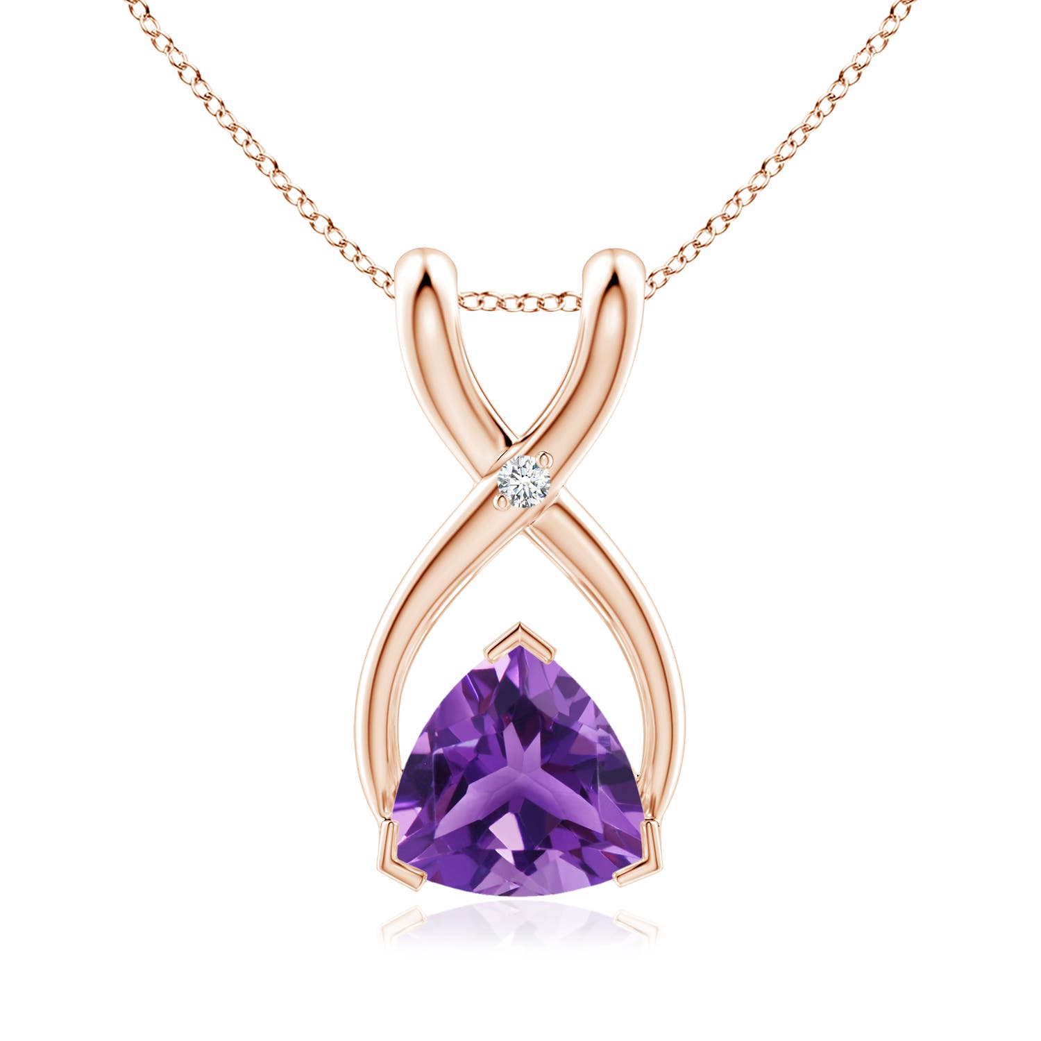 AAA - Amethyst / 0.41 CT / 14 KT Rose Gold