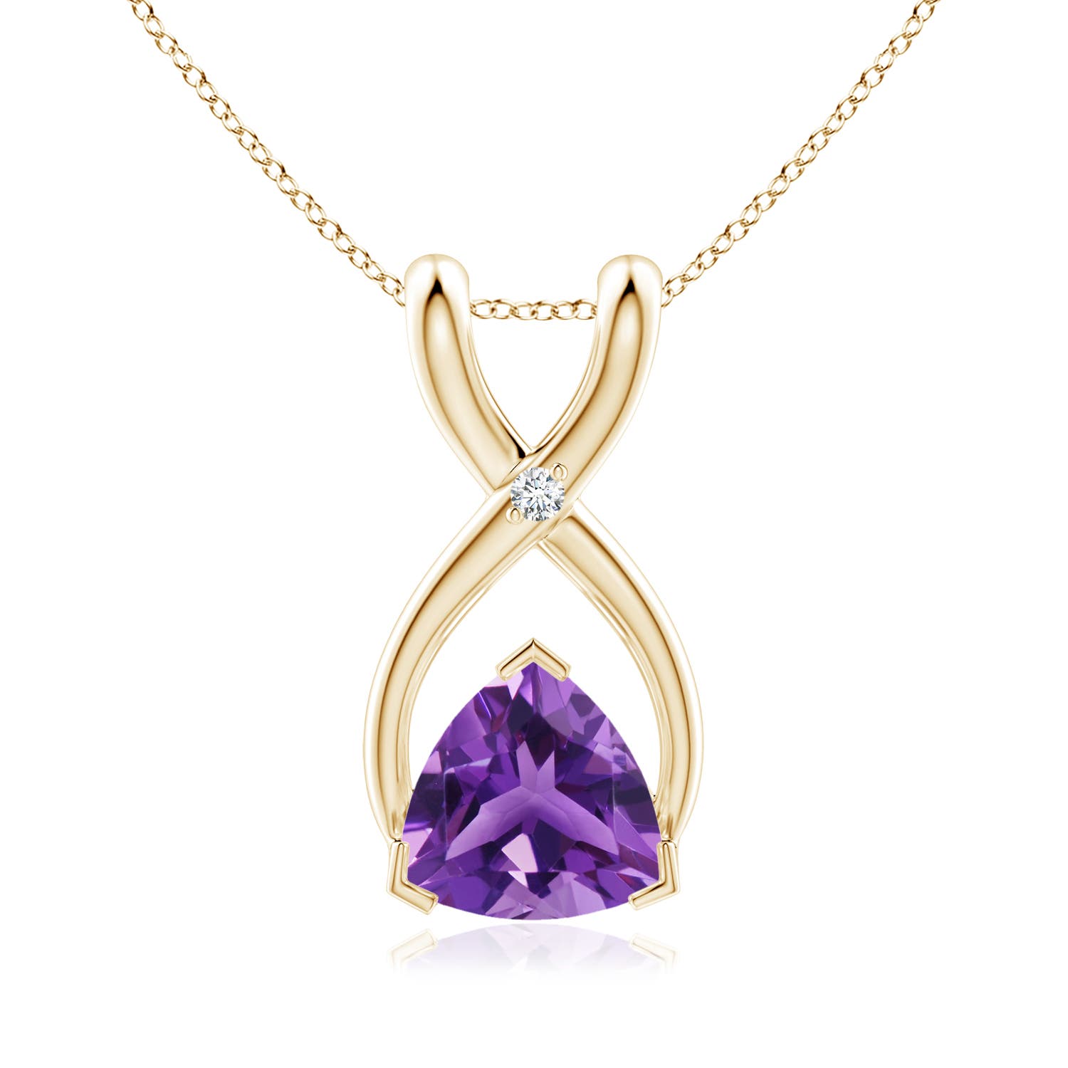 AAA - Amethyst / 0.41 CT / 14 KT Yellow Gold