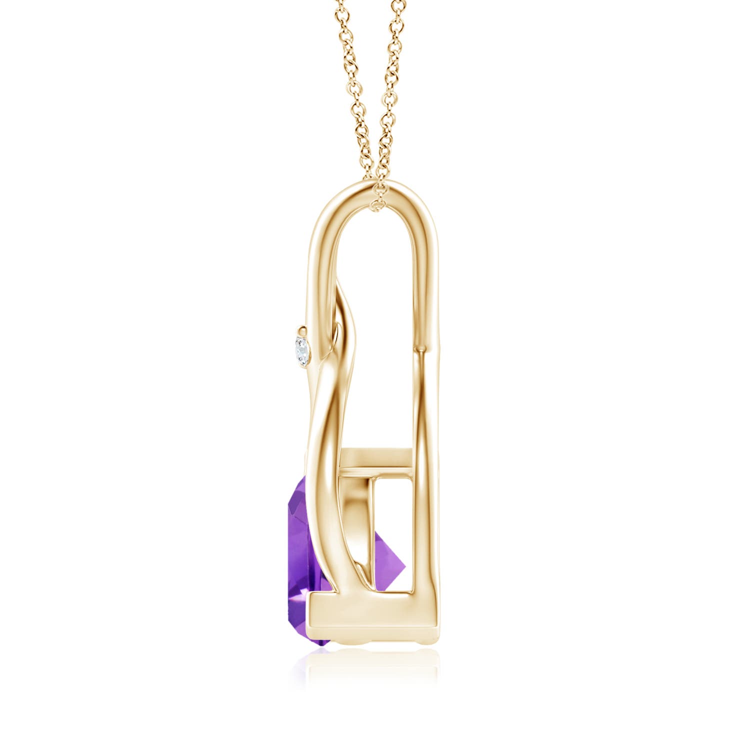 AAA - Amethyst / 0.41 CT / 14 KT Yellow Gold