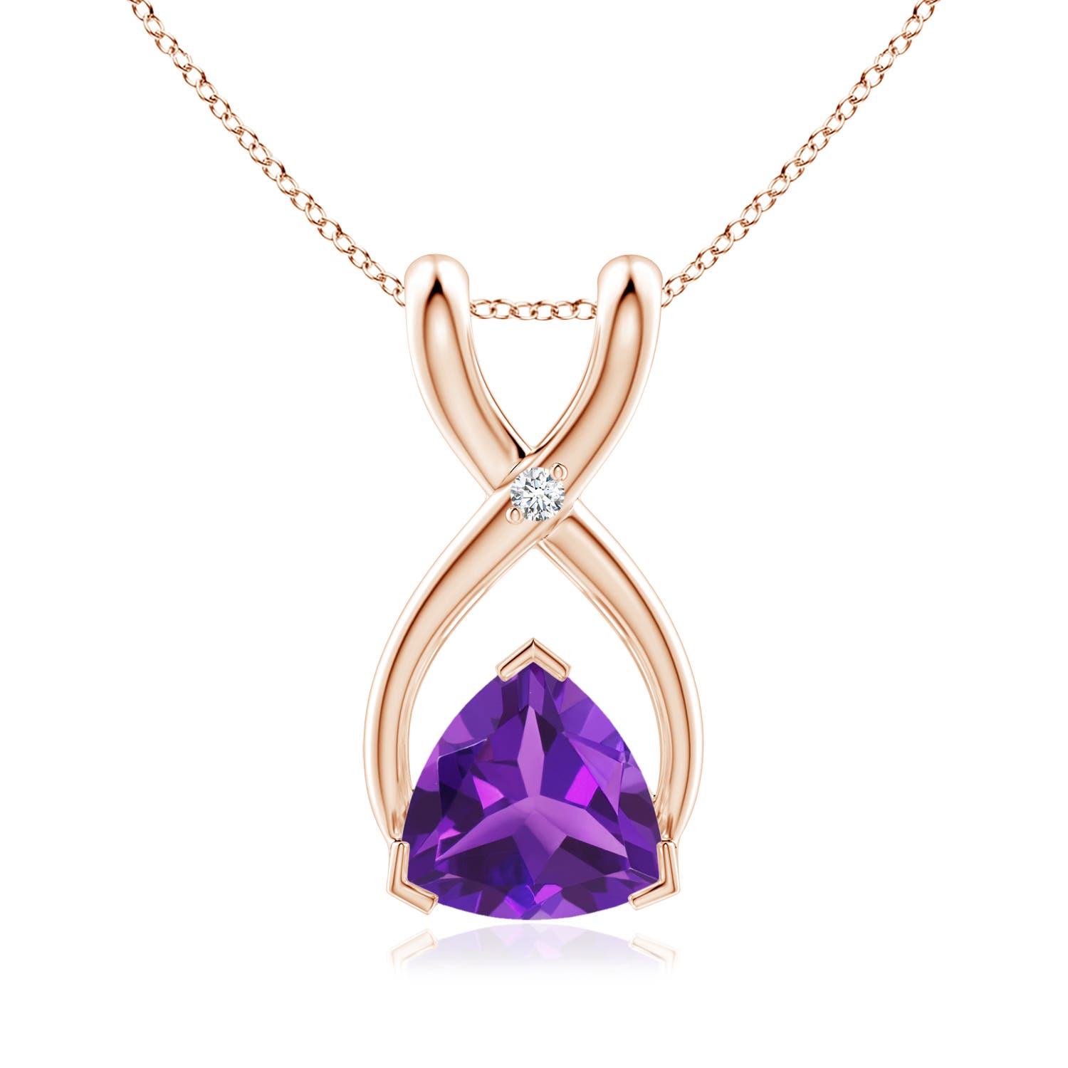 AAAA - Amethyst / 0.41 CT / 14 KT Rose Gold