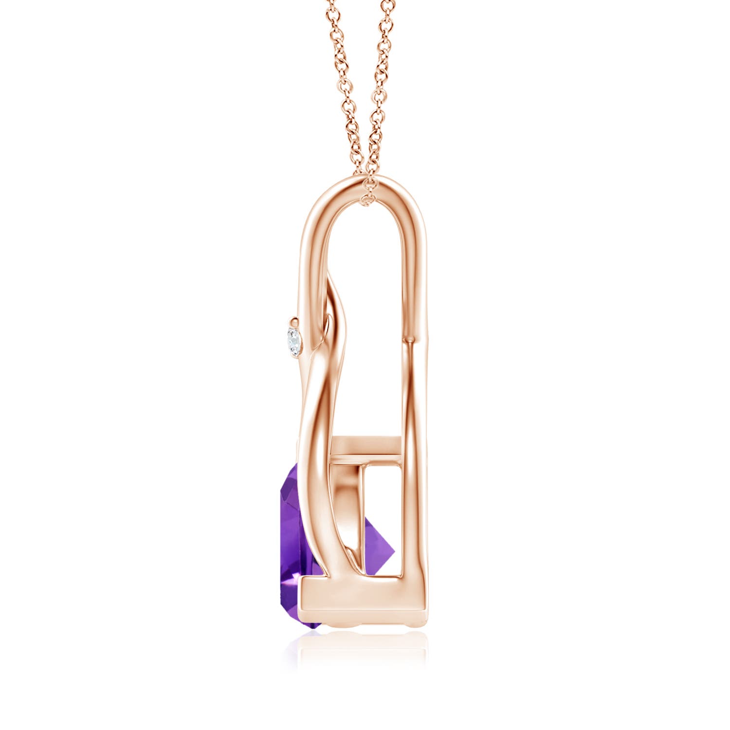 AAAA - Amethyst / 0.41 CT / 14 KT Rose Gold