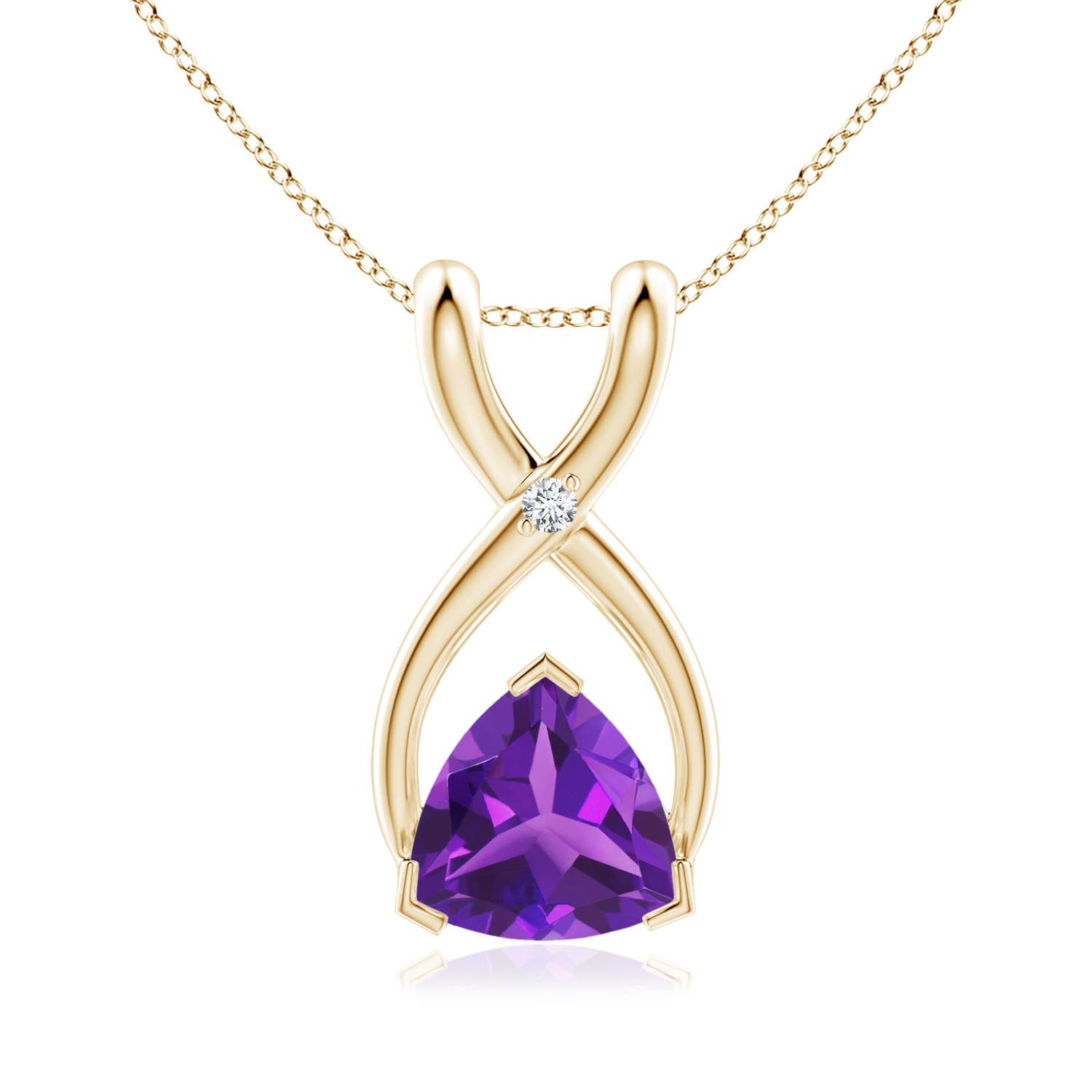 AAAA - Amethyst / 0.41 CT / 14 KT Yellow Gold