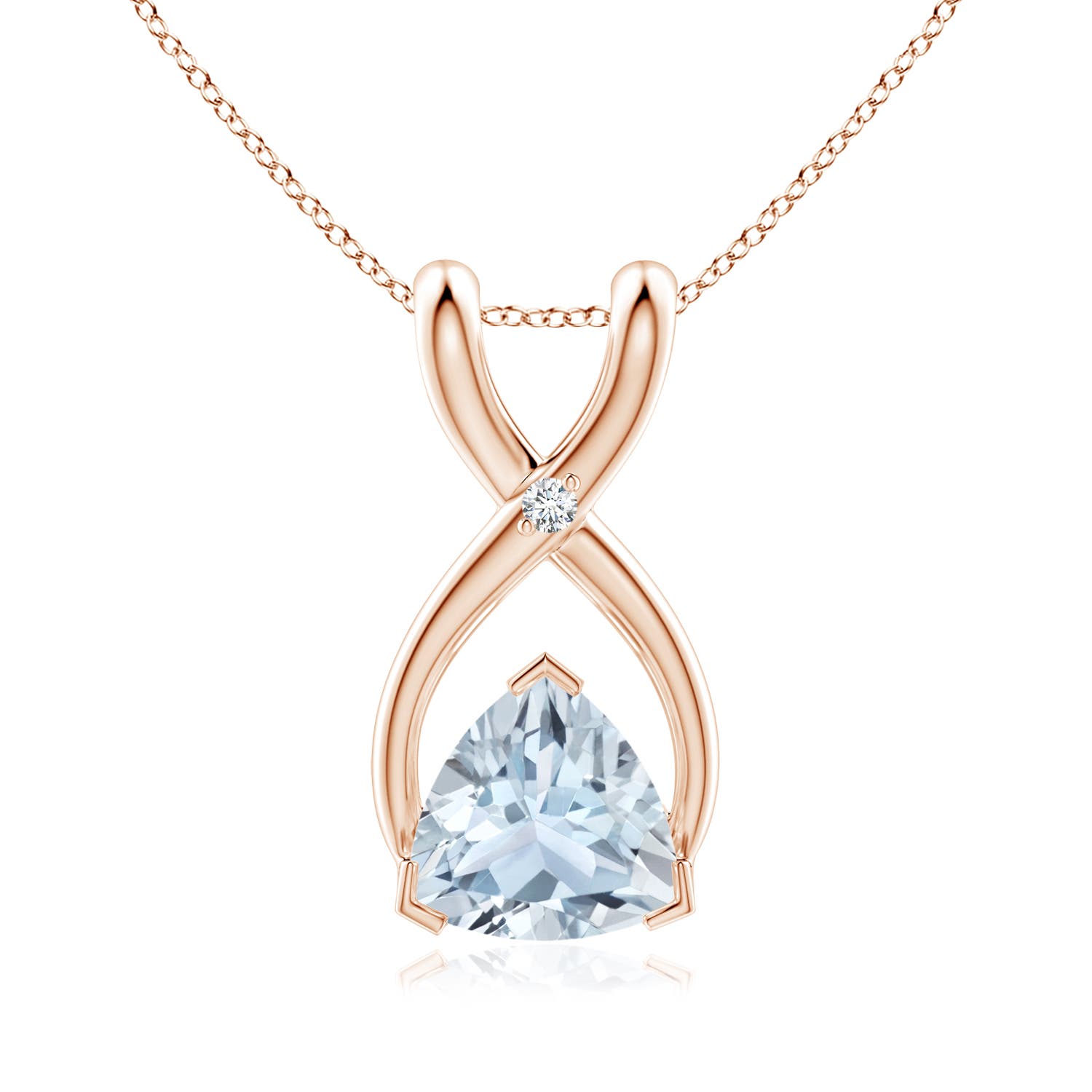 A - Aquamarine / 0.36 CT / 14 KT Rose Gold