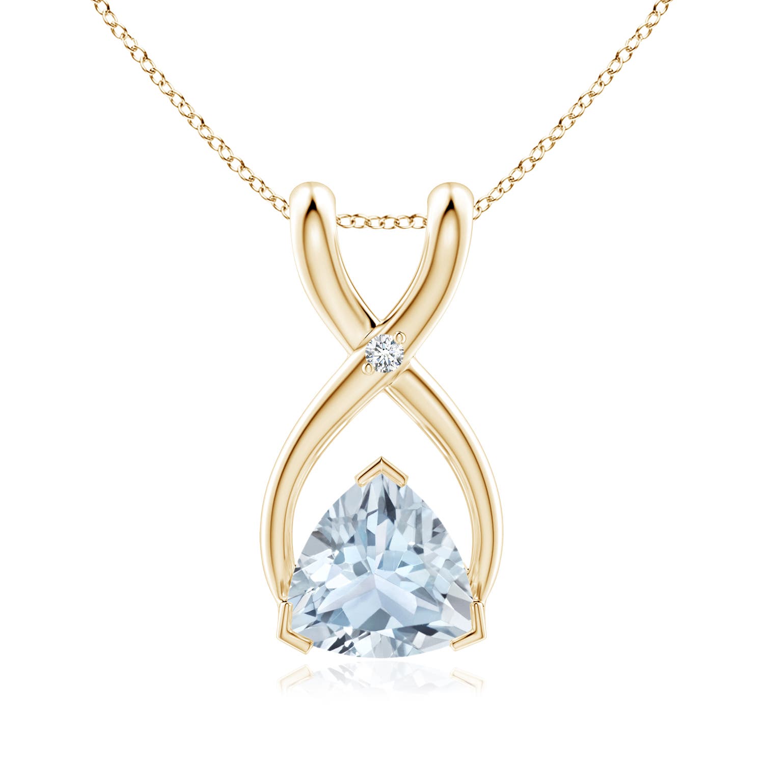 A - Aquamarine / 0.36 CT / 14 KT Yellow Gold