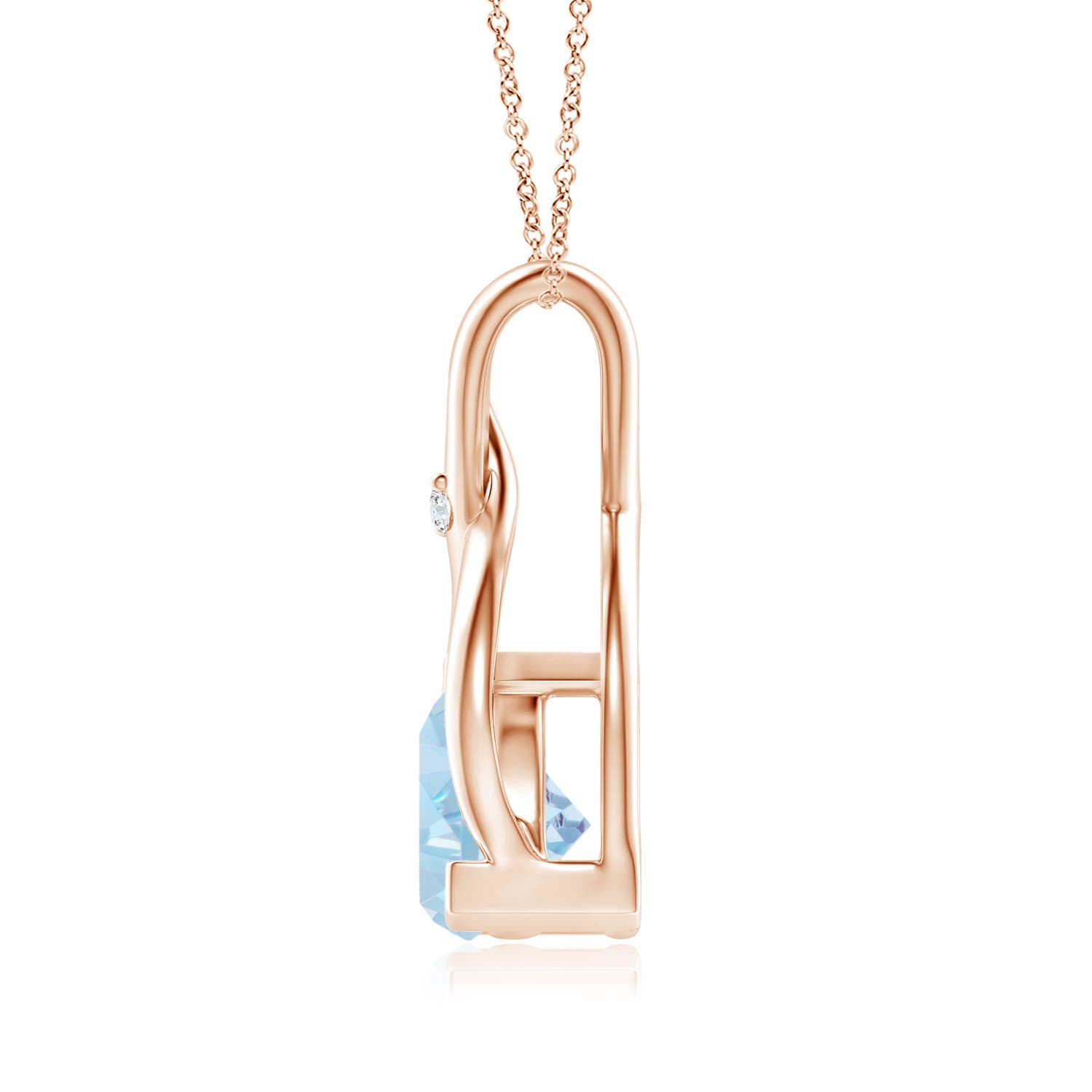 AA - Aquamarine / 0.36 CT / 14 KT Rose Gold