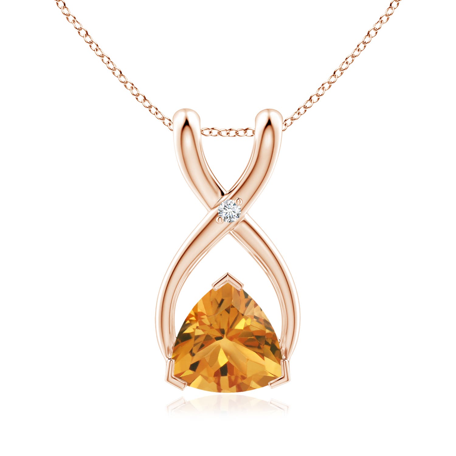 AA - Citrine / 0.39 CT / 14 KT Rose Gold