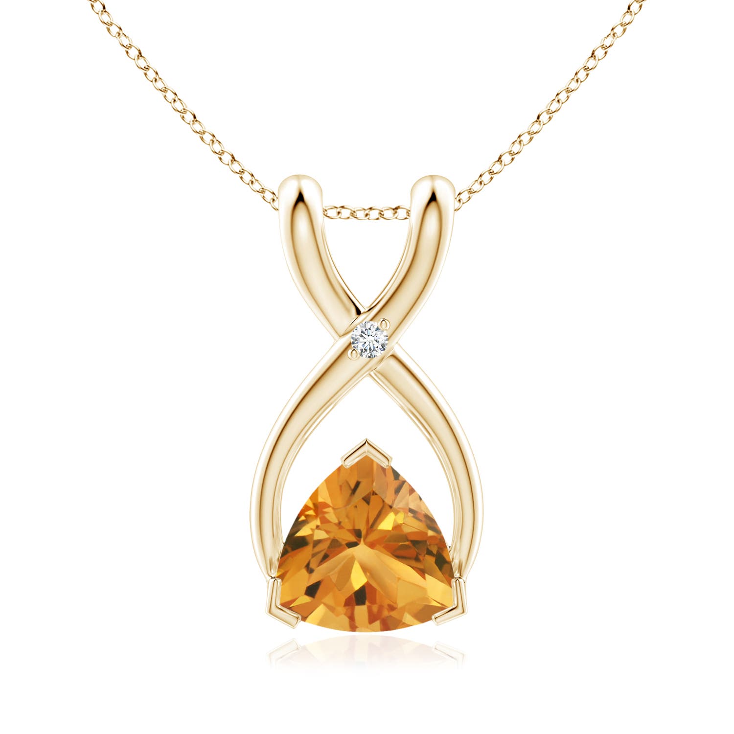 AA - Citrine / 0.39 CT / 14 KT Yellow Gold